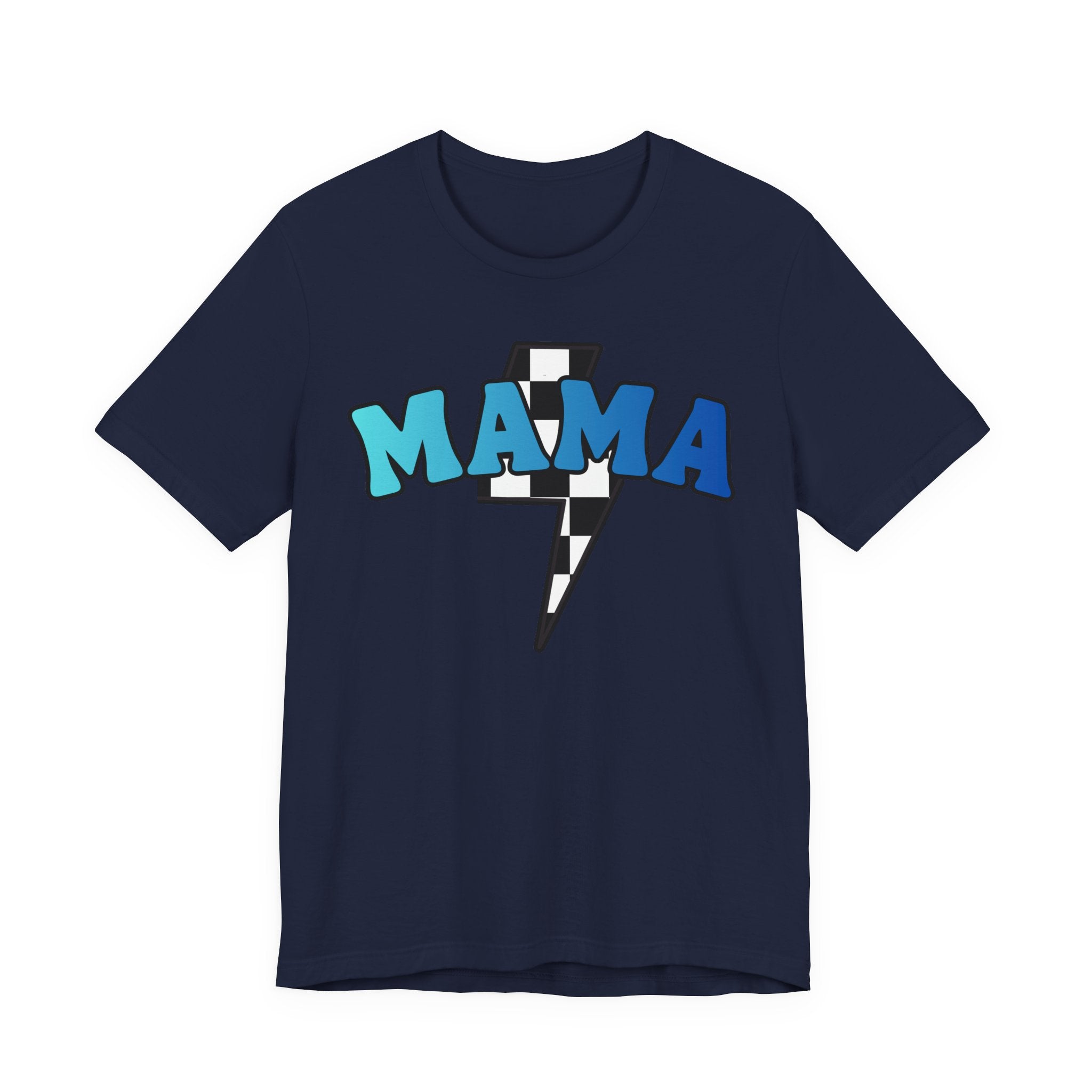 Mama checkered lightning bolt tee