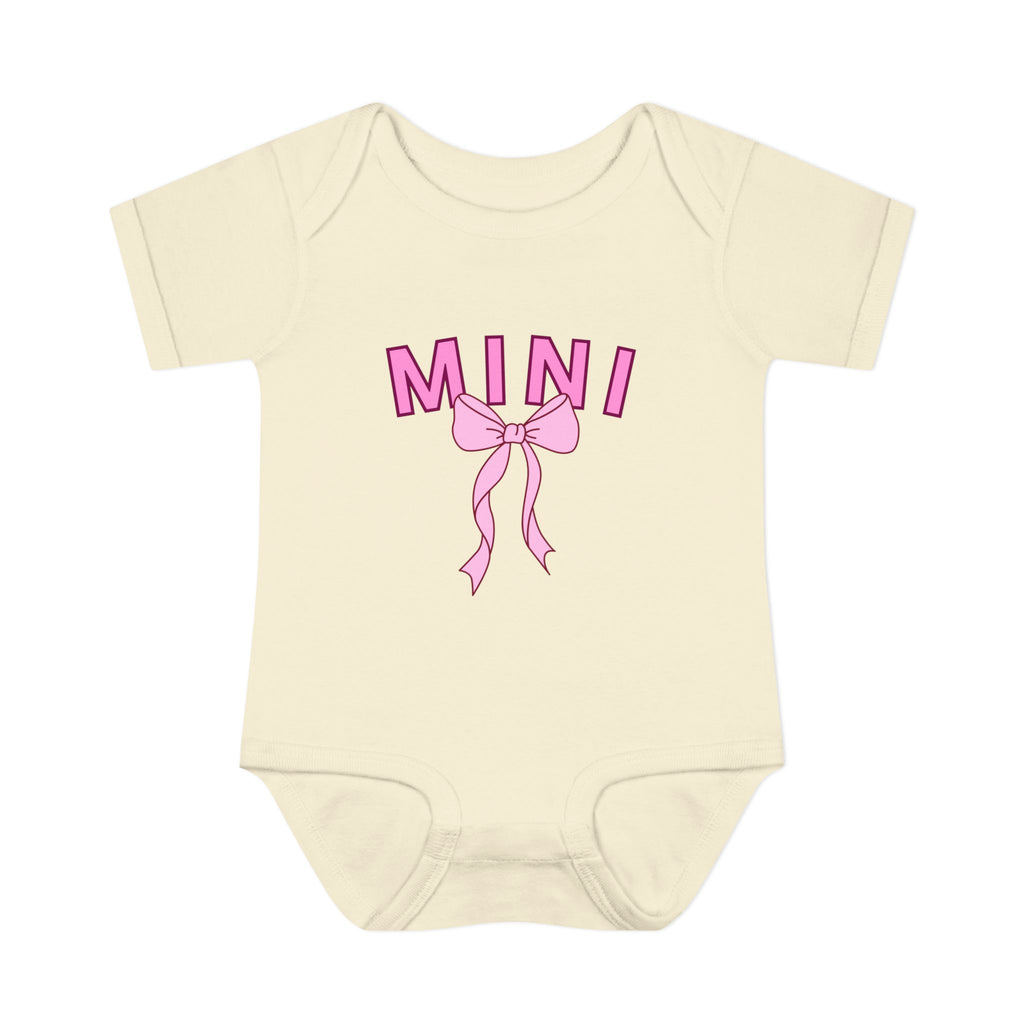 Infant Bodysuit — Mini Onesie with Bow (Matches Mama Shirt)