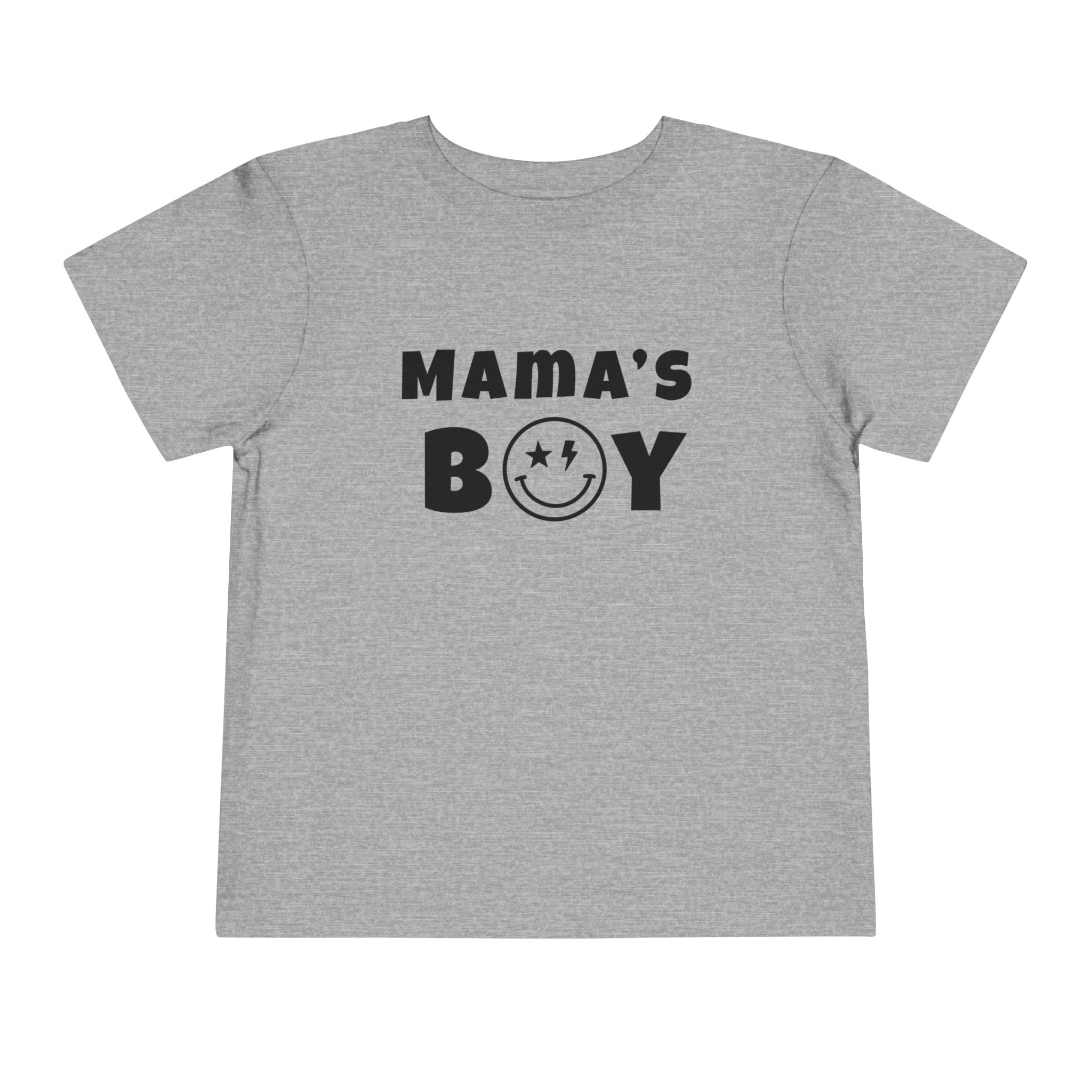 Mama's Boy Toddler Tee — Punk Smiley Graphic