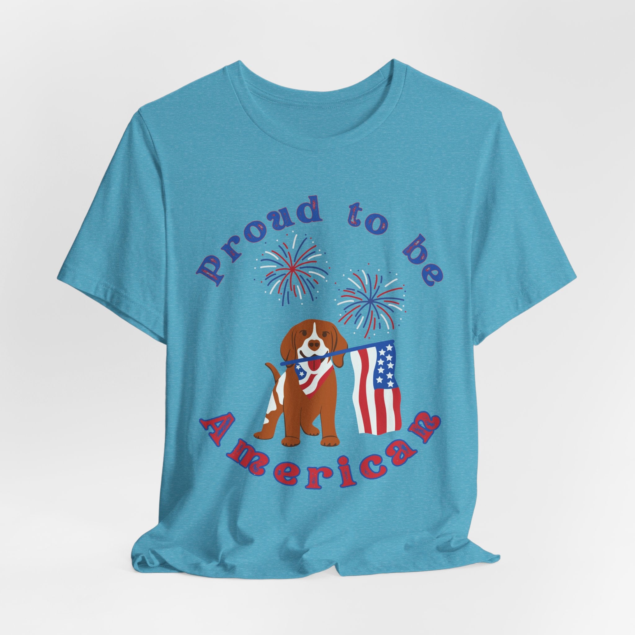 American Flag Dog T-Shirt — Proud to Be American Pet Lover Tee