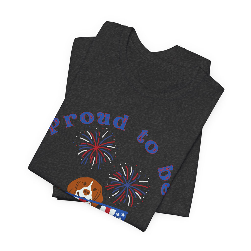 American Flag Dog T-Shirt — Proud to Be American Pet Lover Tee