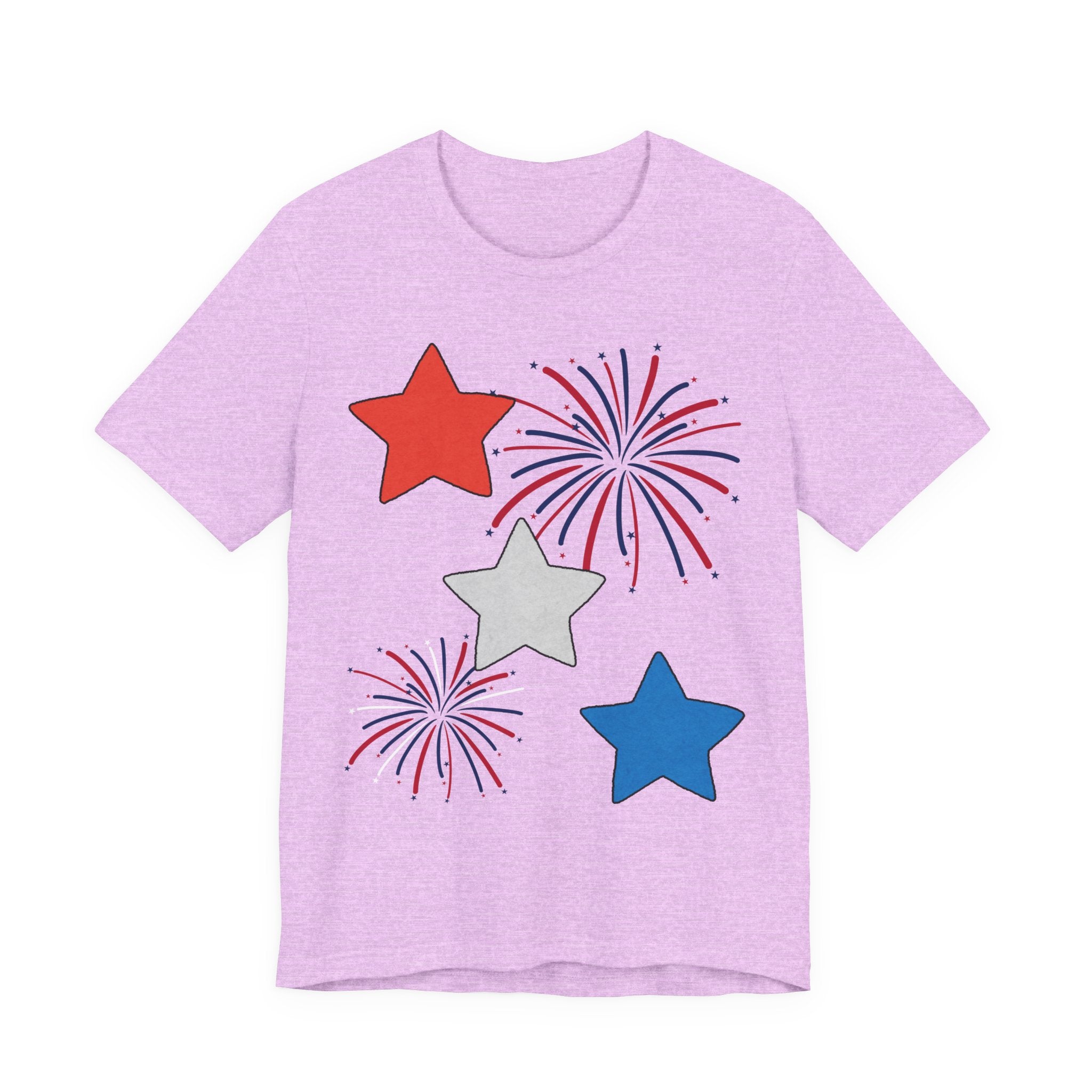 Stars & Fireworks T-Shirt — Patriotic Celebration Tee