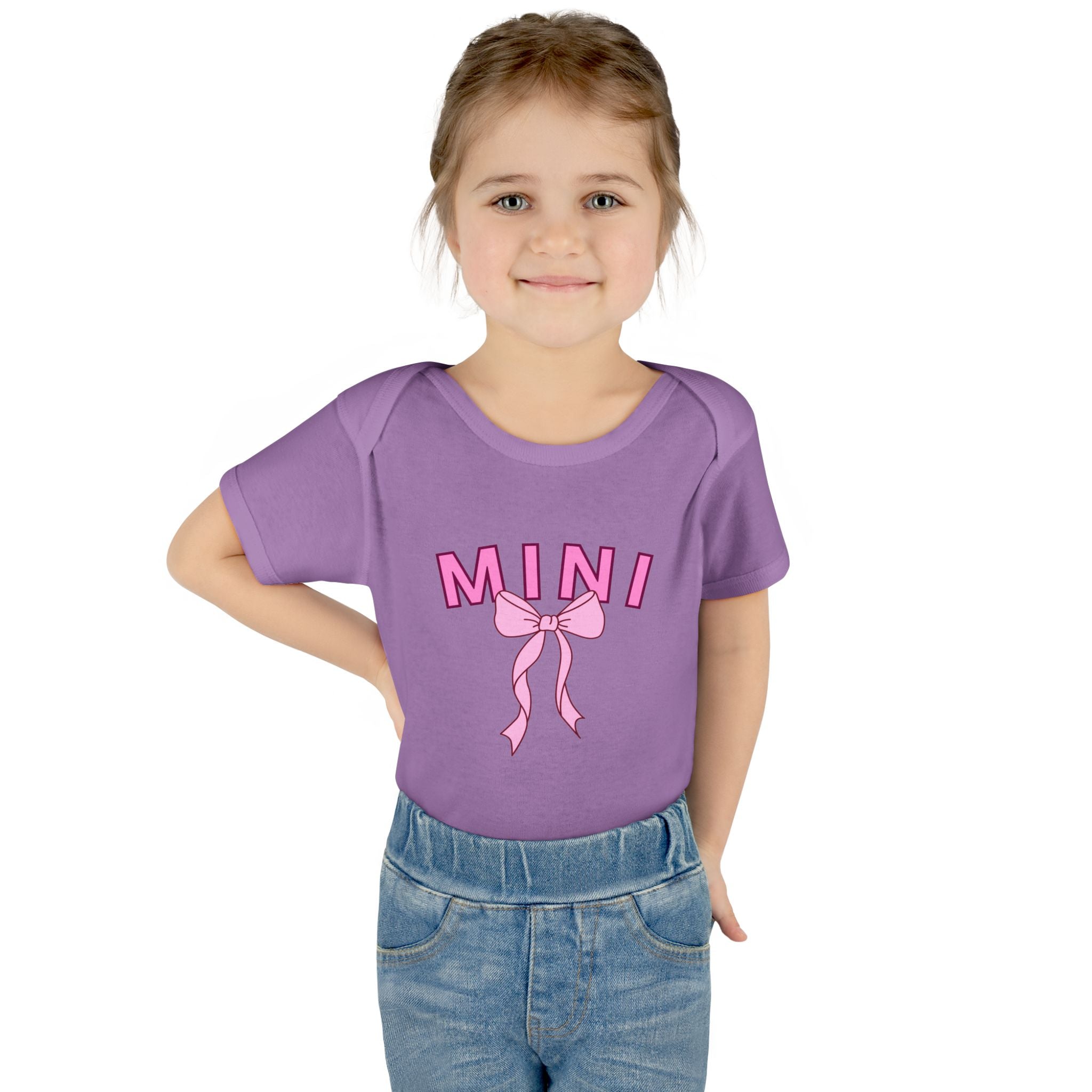 Infant Bodysuit — Mini Onesie with Bow (Matches Mama Shirt)