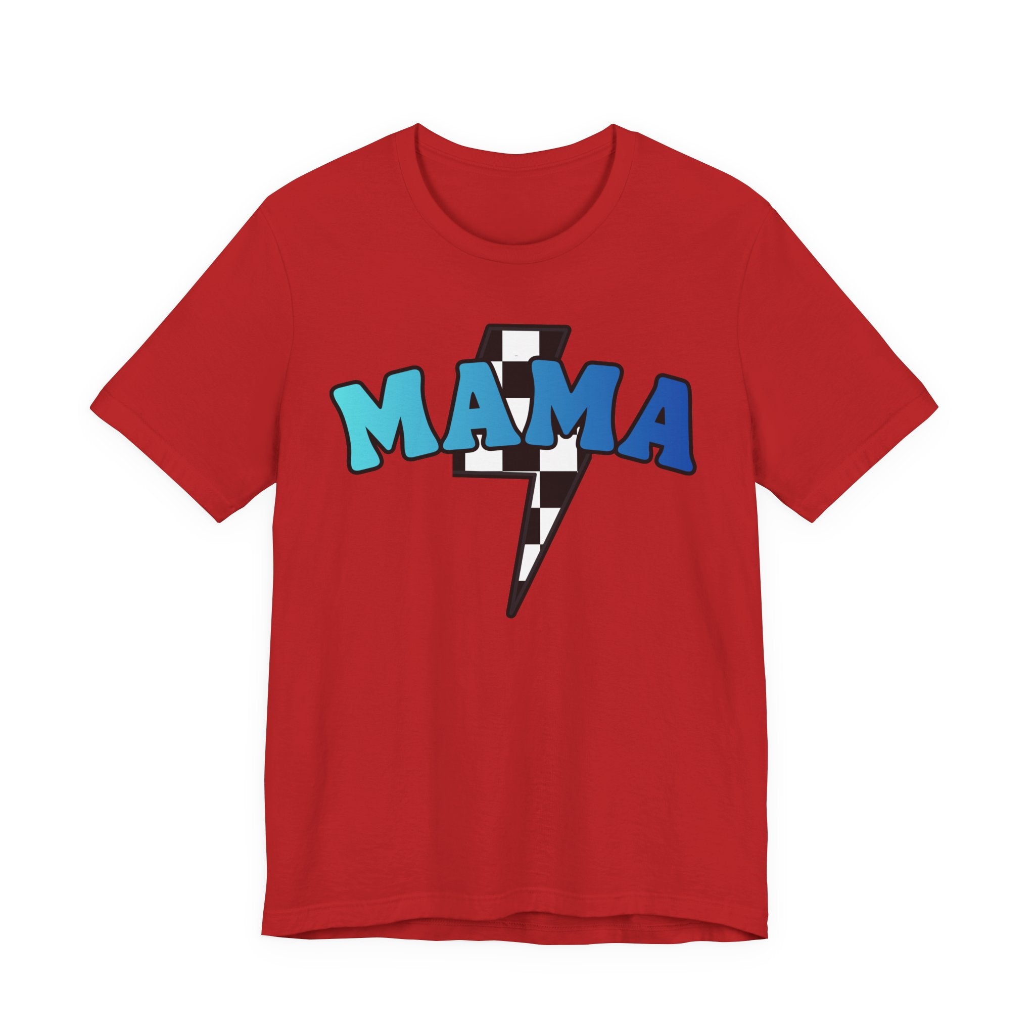 Mama checkered lightning bolt tee