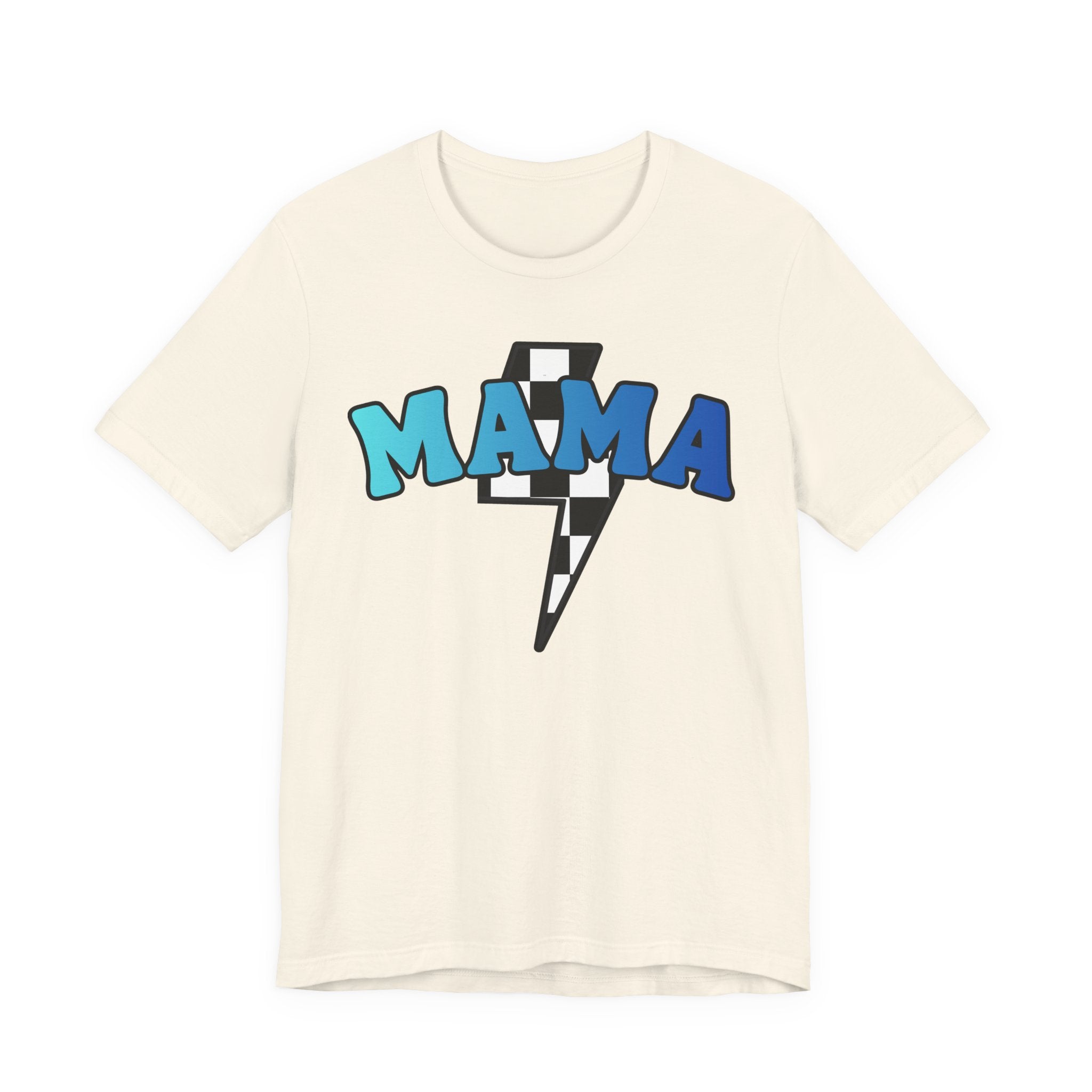 Mama checkered lightning bolt tee