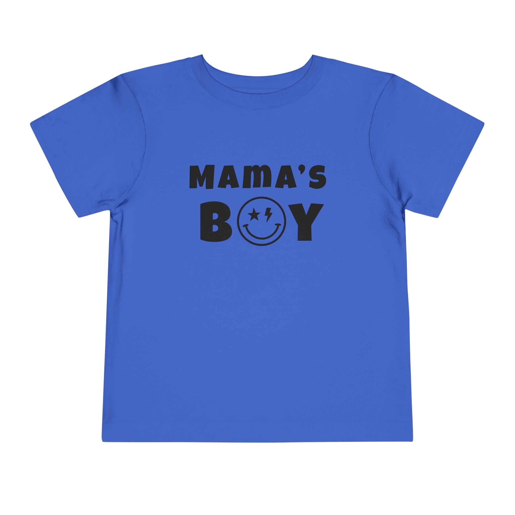 Mama's Boy Toddler Tee — Punk Smiley Graphic