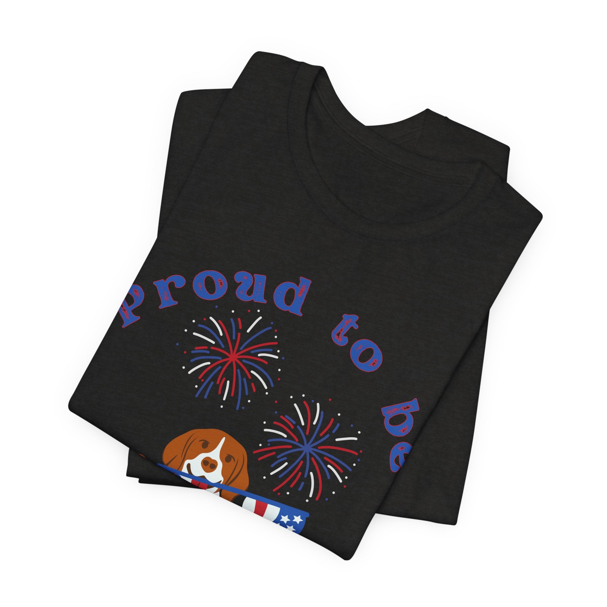 American Flag Dog T-Shirt — Proud to Be American Pet Lover Tee