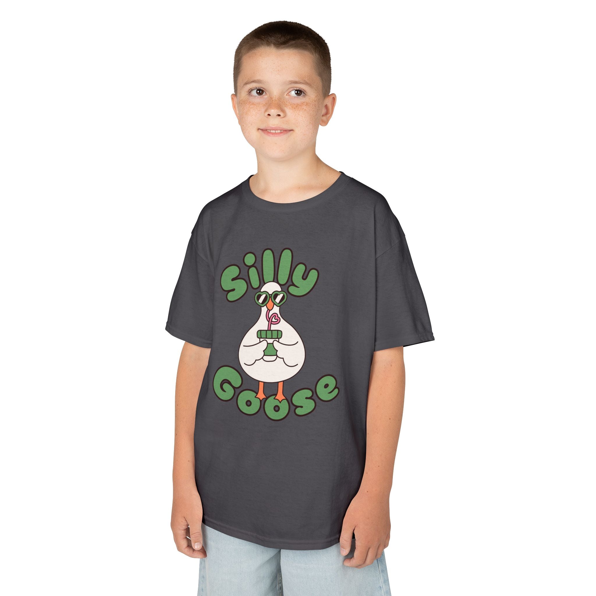 Silly Goose Kids T-Shirt — Cute Cartoon Goose Tee for Children