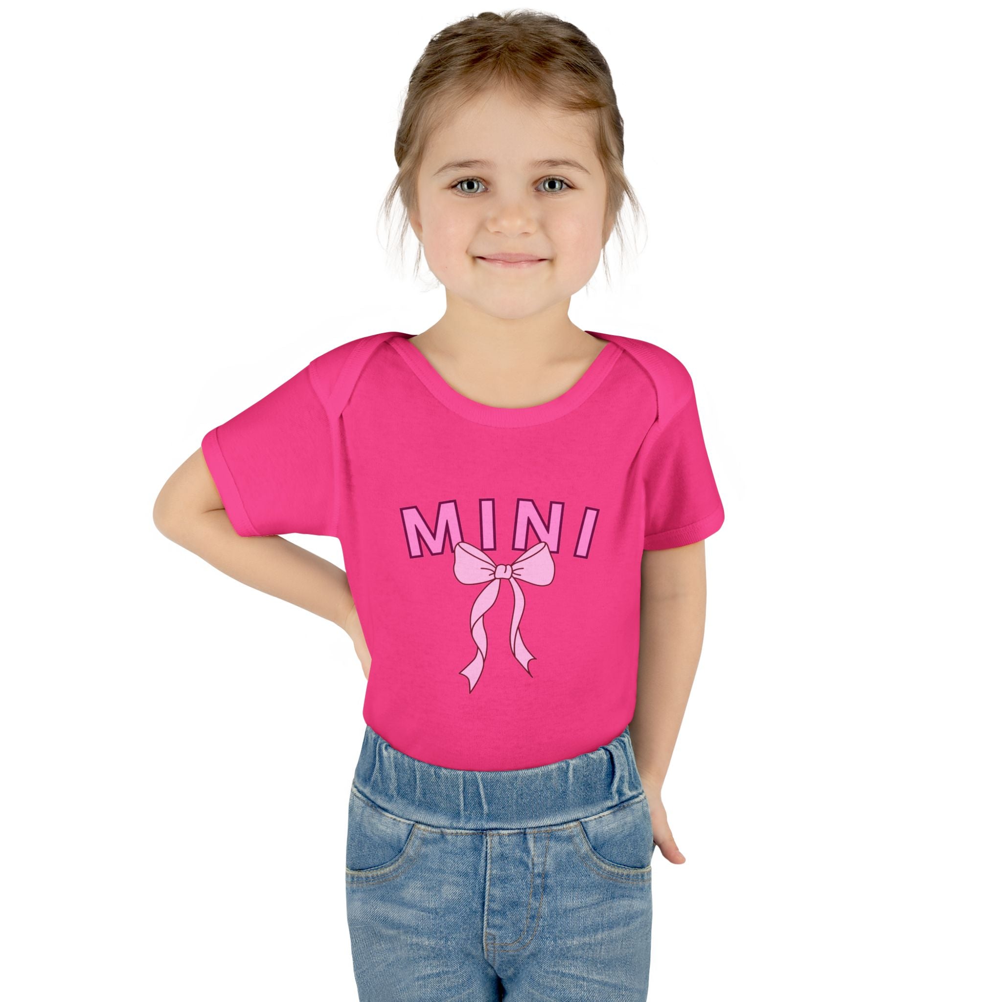Infant Bodysuit — Mini Onesie with Bow (Matches Mama Shirt)