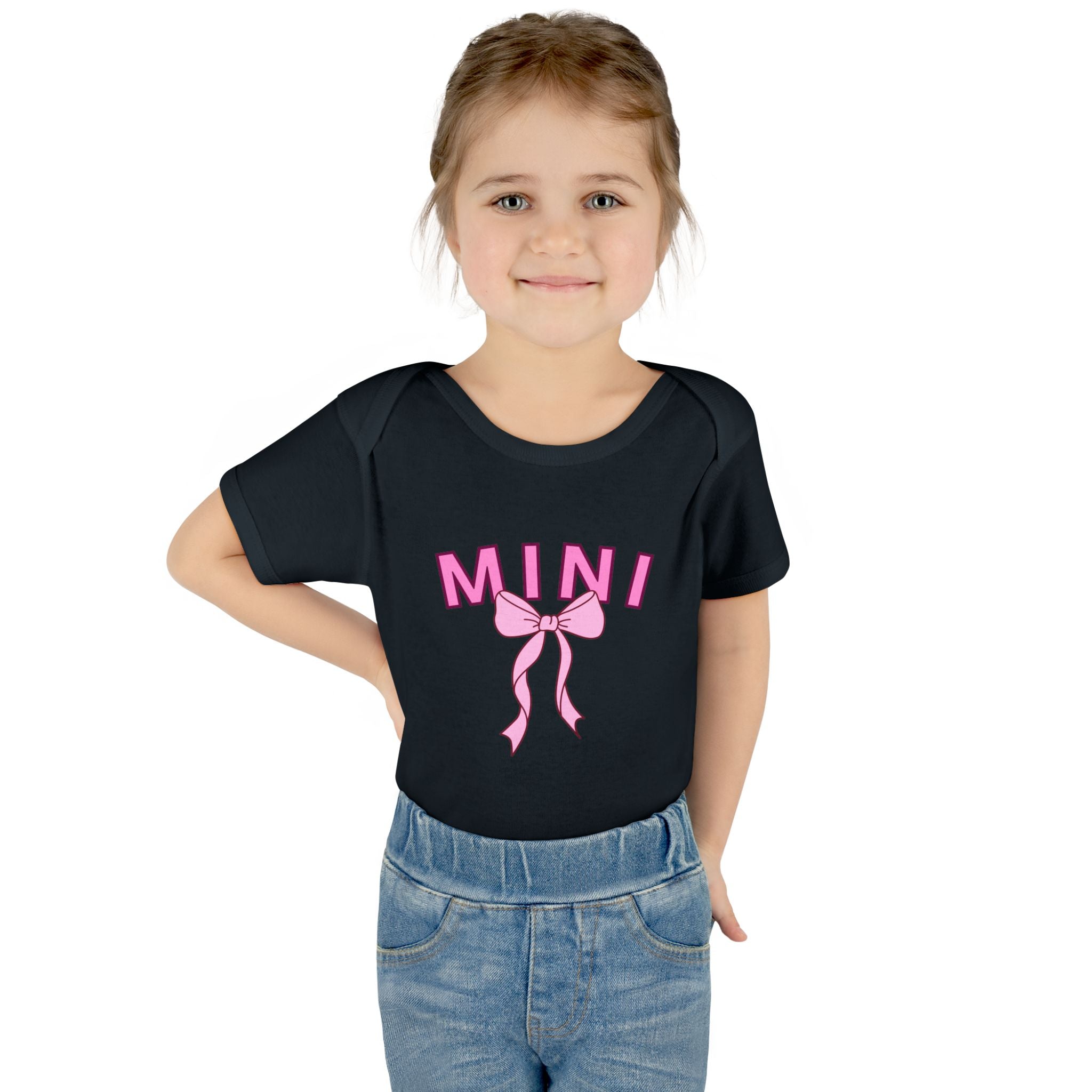 Infant Bodysuit — Mini Onesie with Bow (Matches Mama Shirt)