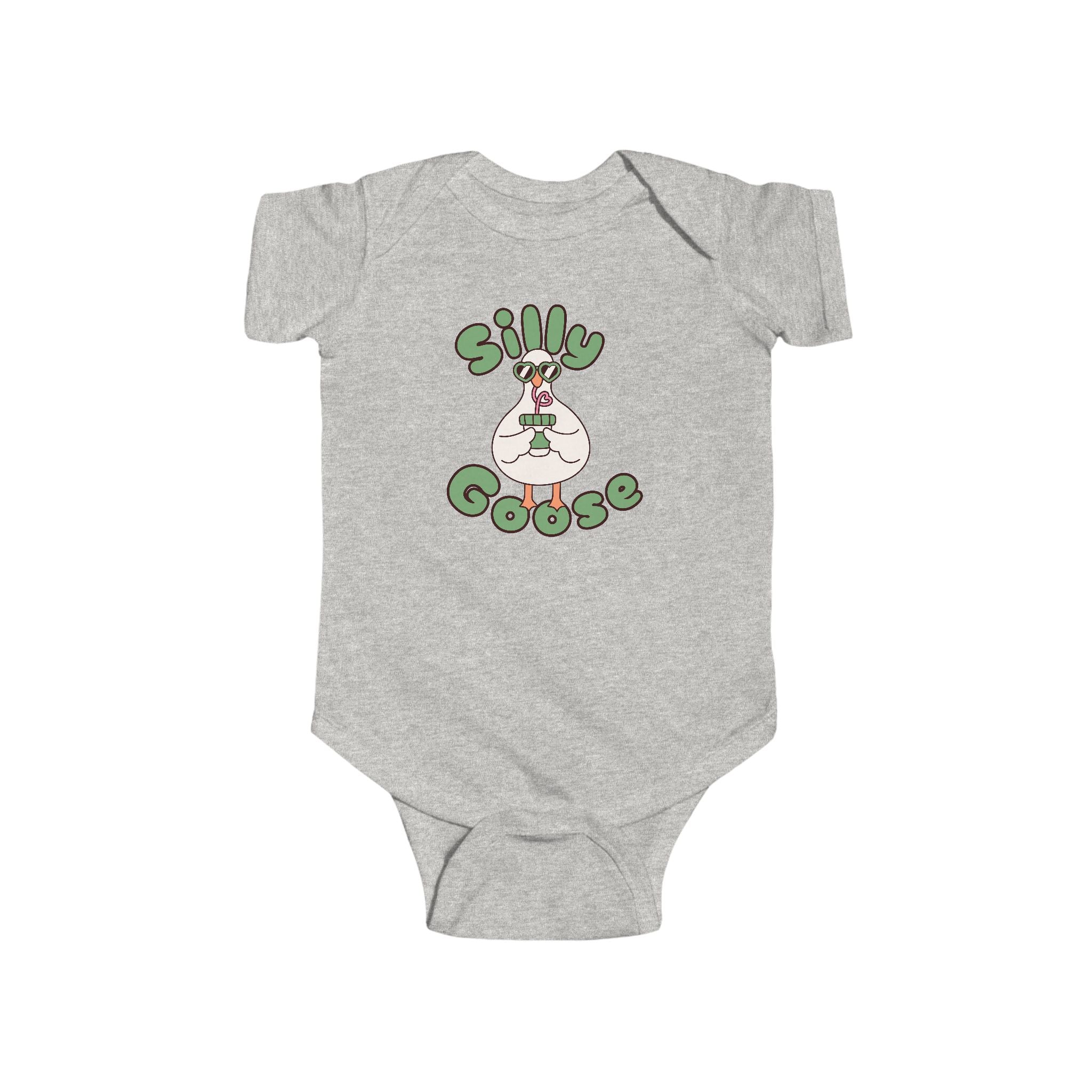 Silly Goose Infant Bodysuit — Cute Goose Graphic Baby Onesie