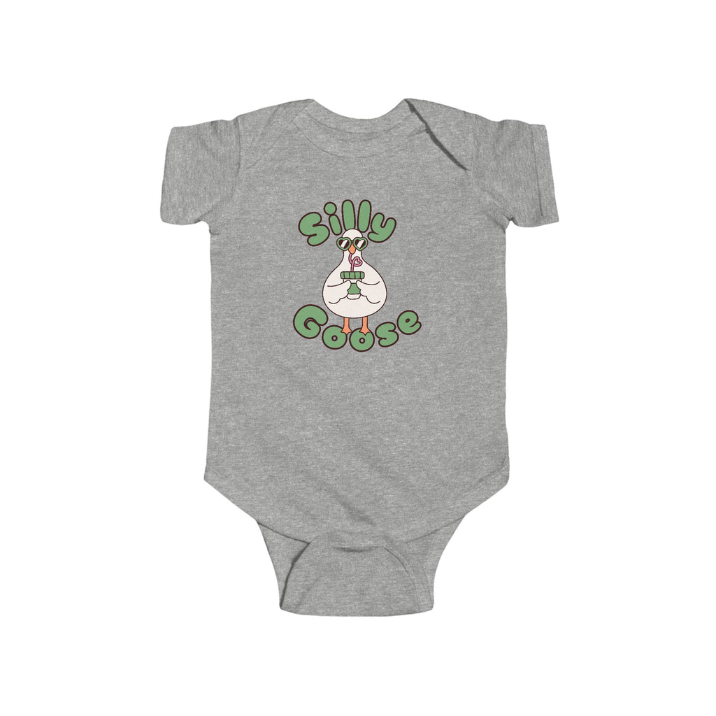 Silly Goose Infant Bodysuit — Cute Goose Graphic Baby Onesie