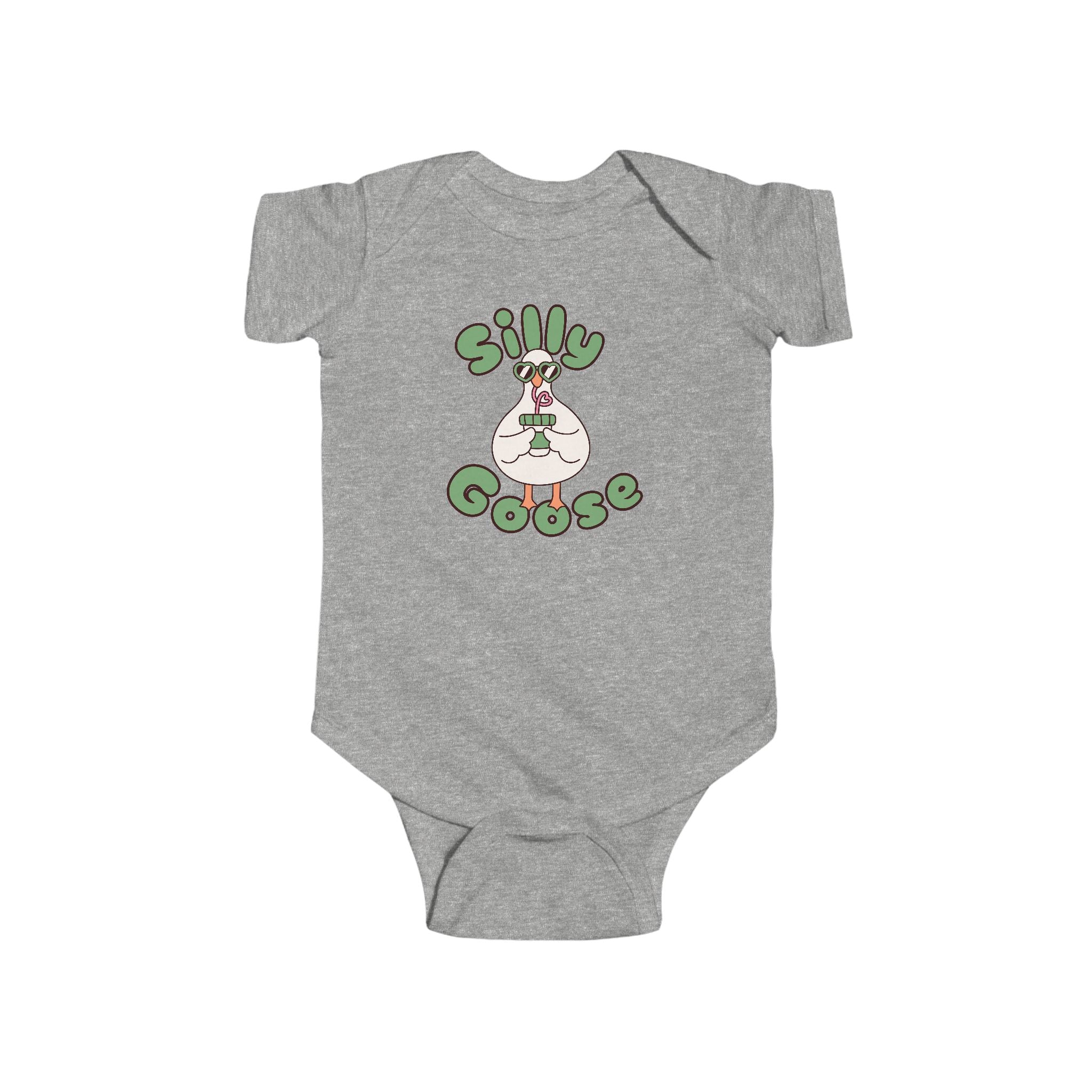 Silly Goose Infant Bodysuit — Cute Goose Graphic Baby Onesie