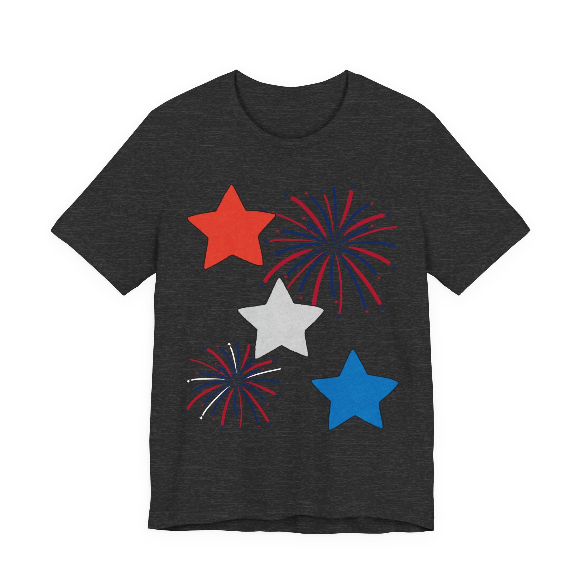 Stars & Fireworks T-Shirt — Patriotic Celebration Tee