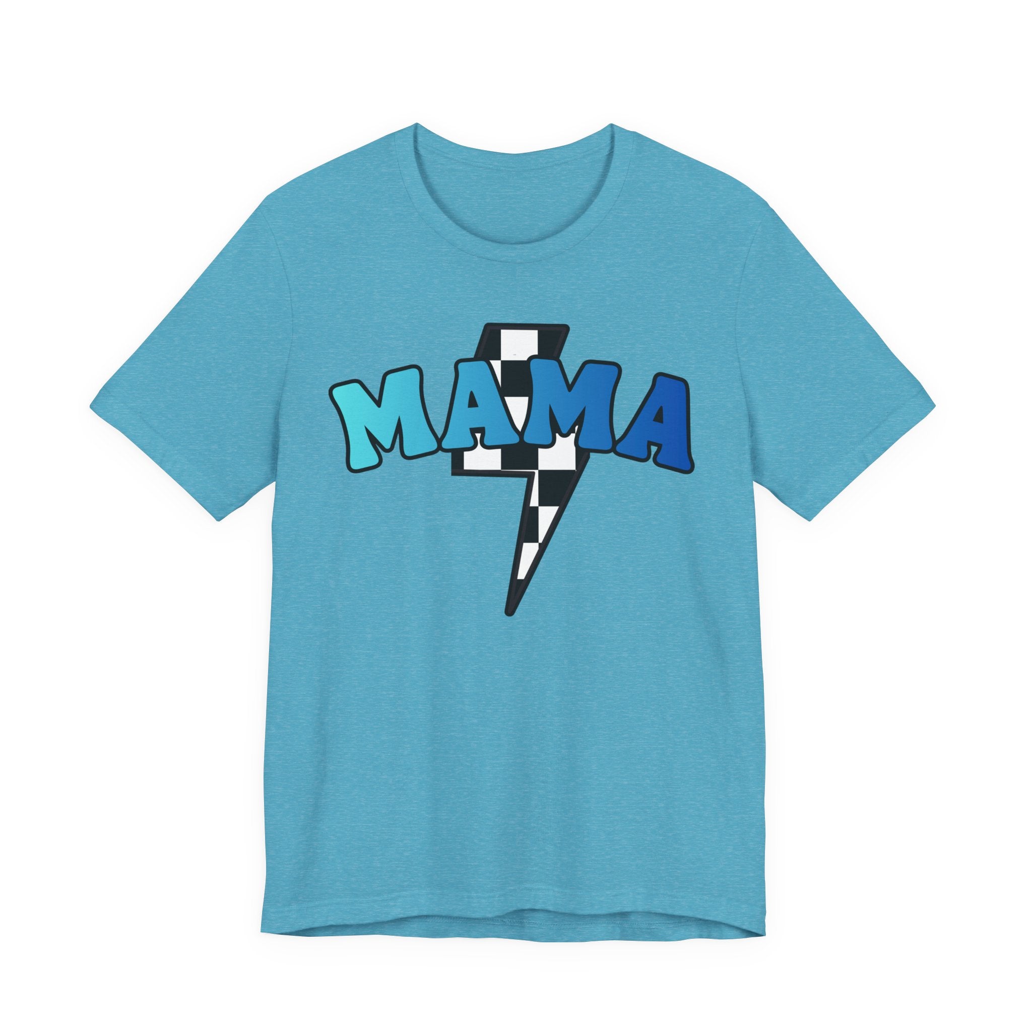 Mama checkered lightning bolt tee