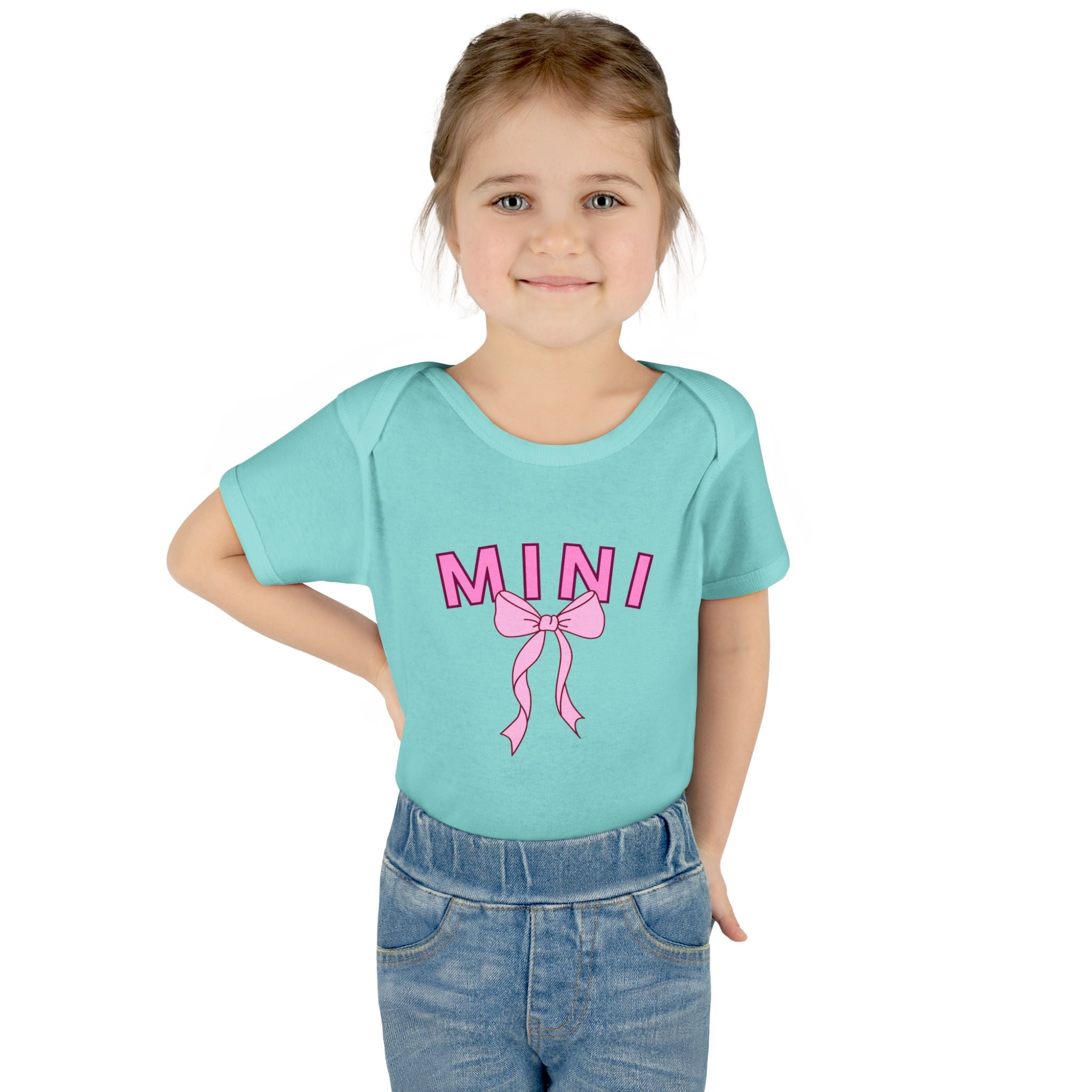 Infant Bodysuit — Mini Onesie with Bow (Matches Mama Shirt)