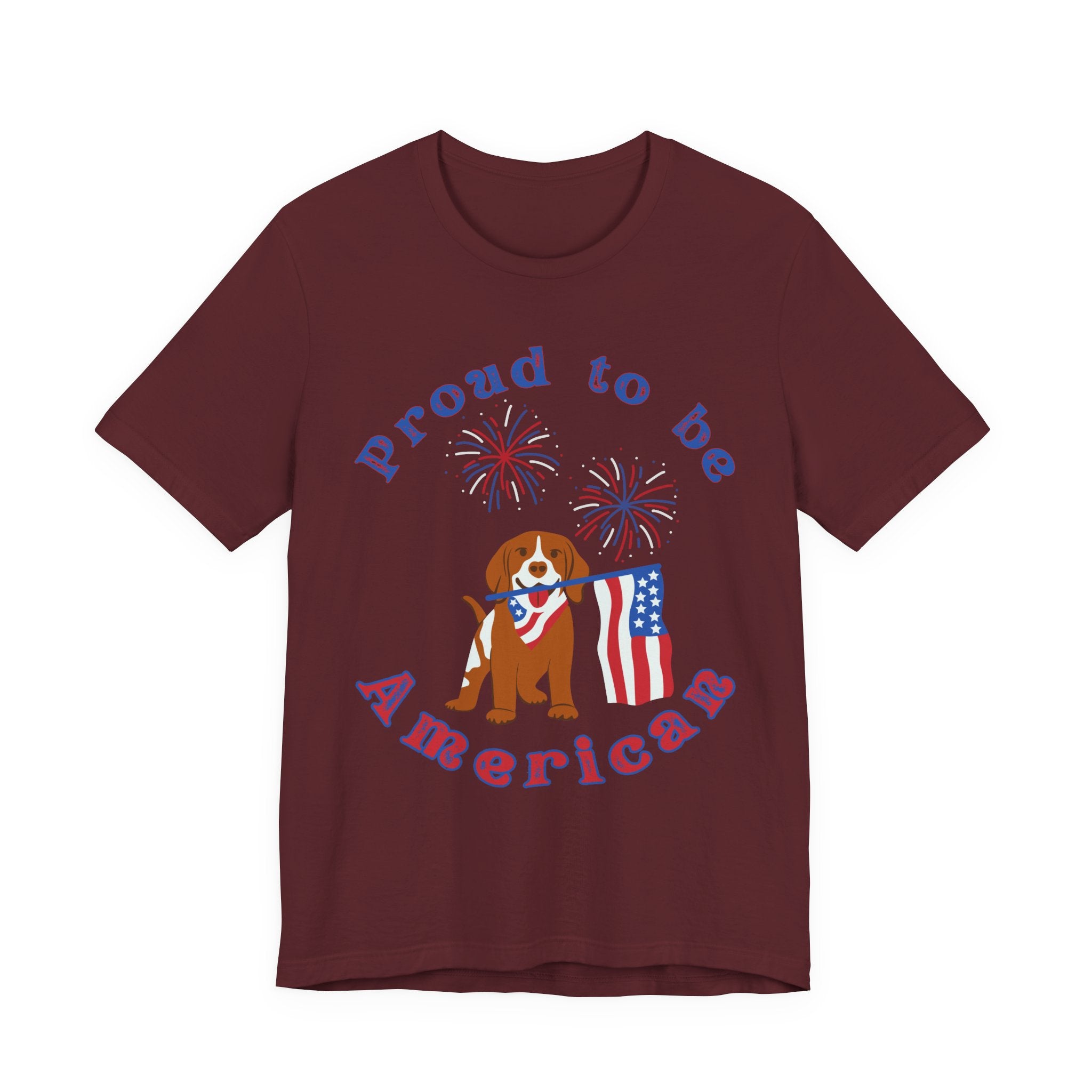 American Flag Dog T-Shirt — Proud to Be American Pet Lover Tee
