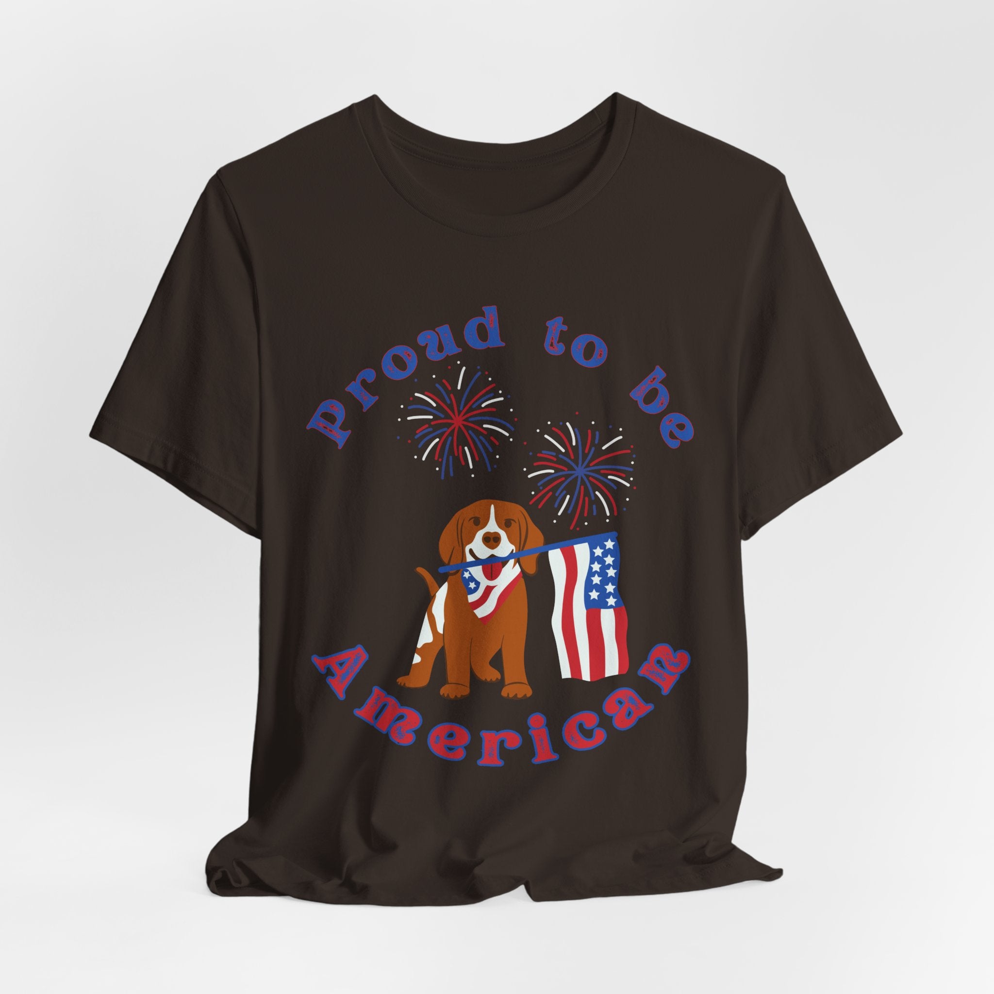 American Flag Dog T-Shirt — Proud to Be American Pet Lover Tee