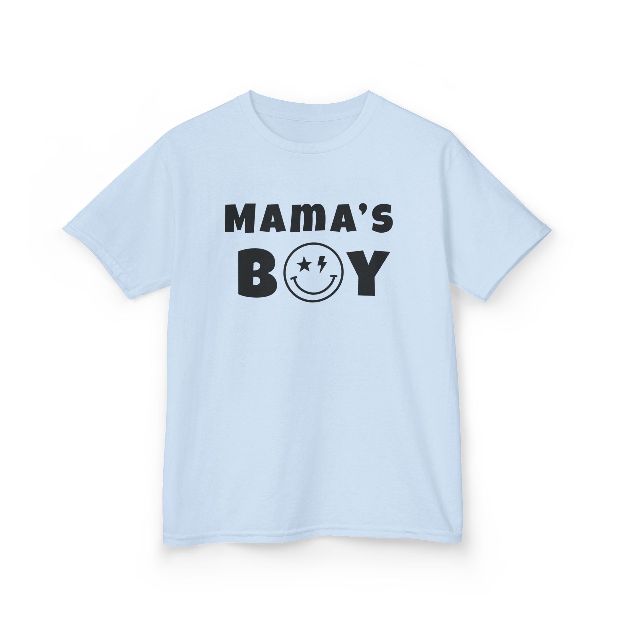 Kids Punk Smiley Tee — “Mama’s Boy” Graphic T-Shirt
