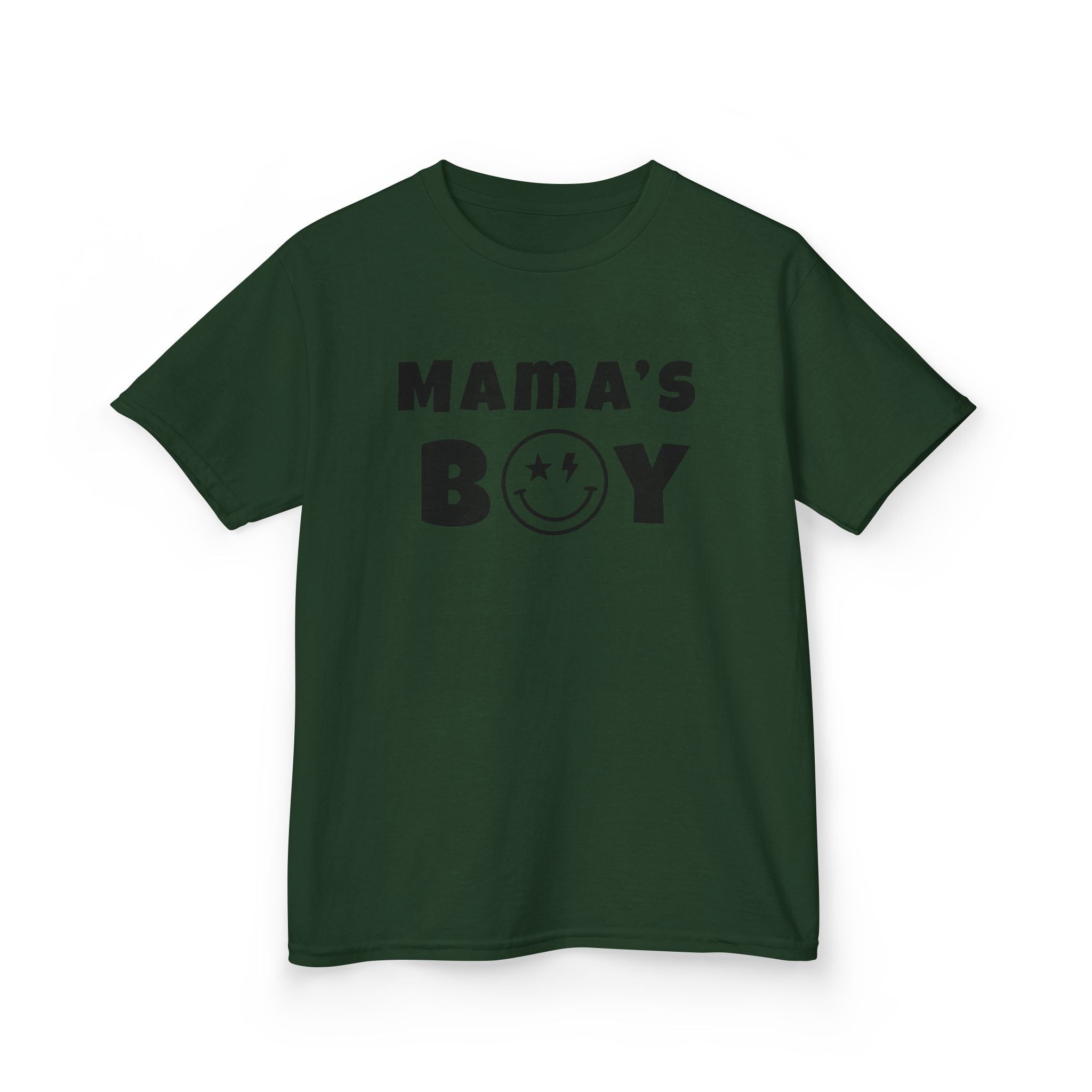 Kids Punk Smiley Tee — “Mama’s Boy” Graphic T-Shirt