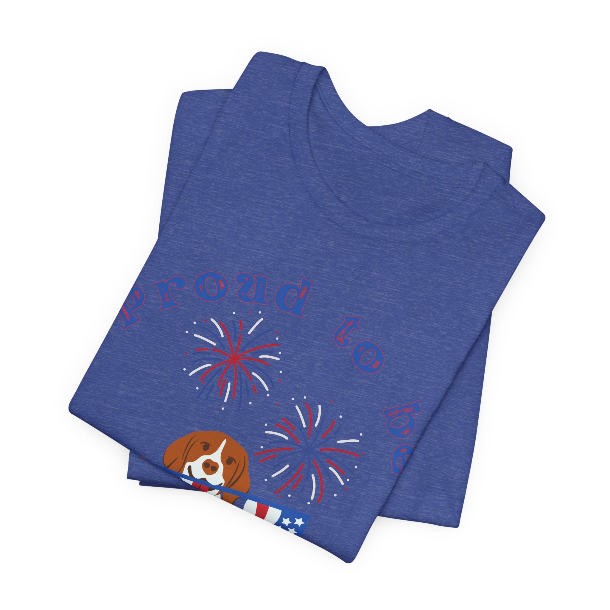 American Flag Dog T-Shirt — Proud to Be American Pet Lover Tee