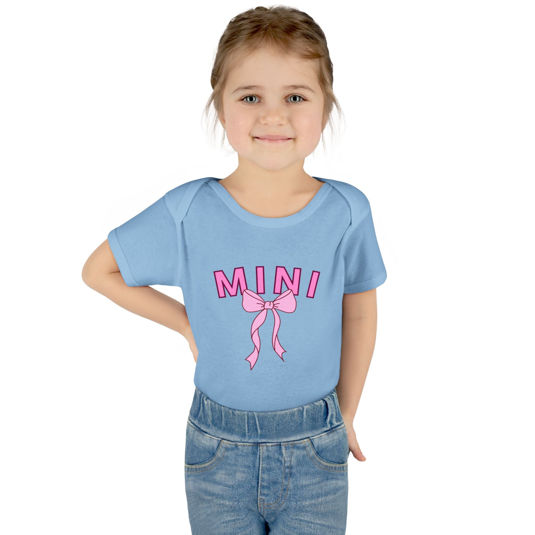 Infant Bodysuit — Mini Onesie with Bow (Matches Mama Shirt)