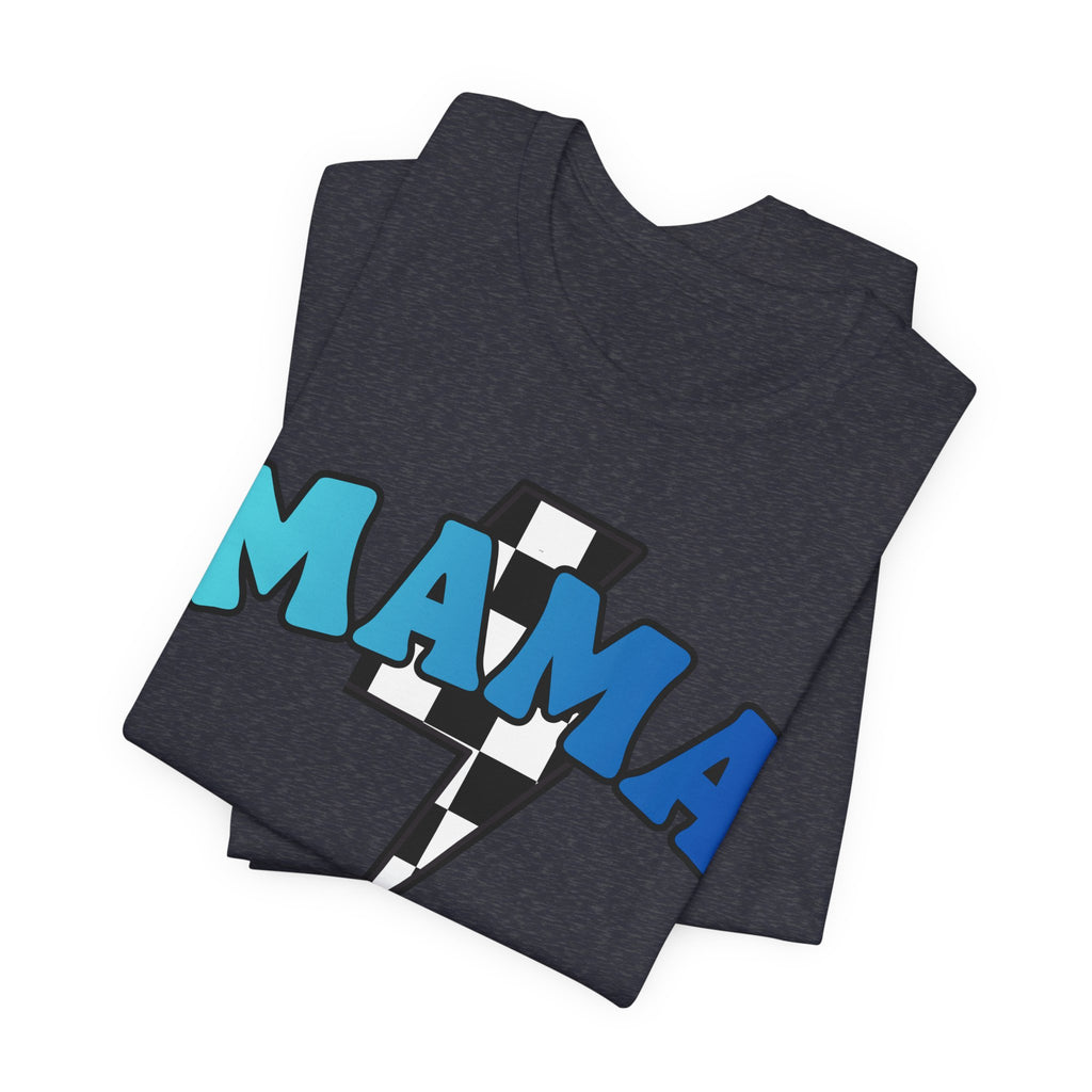 Mama checkered lightning bolt tee