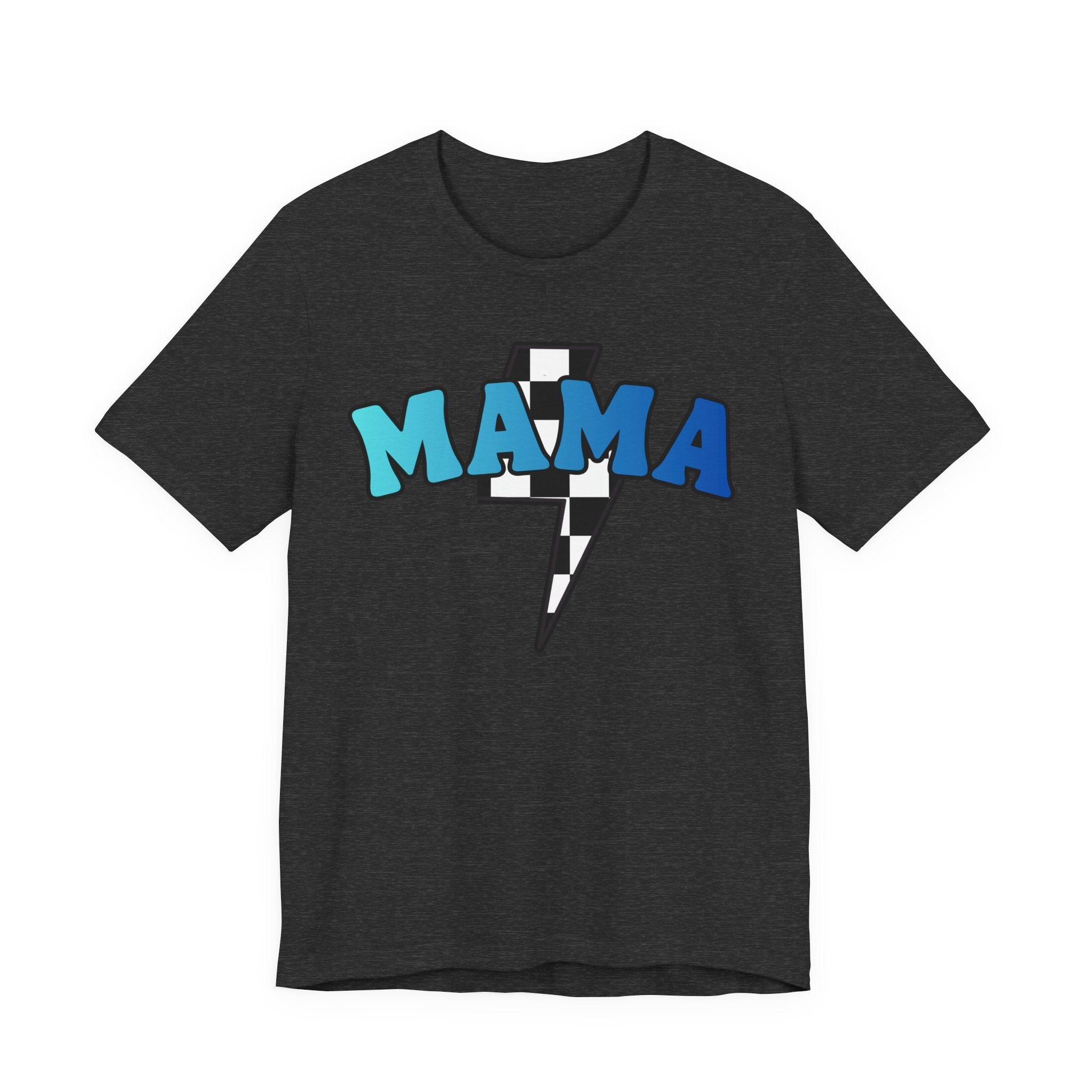 Mama checkered lightning bolt tee