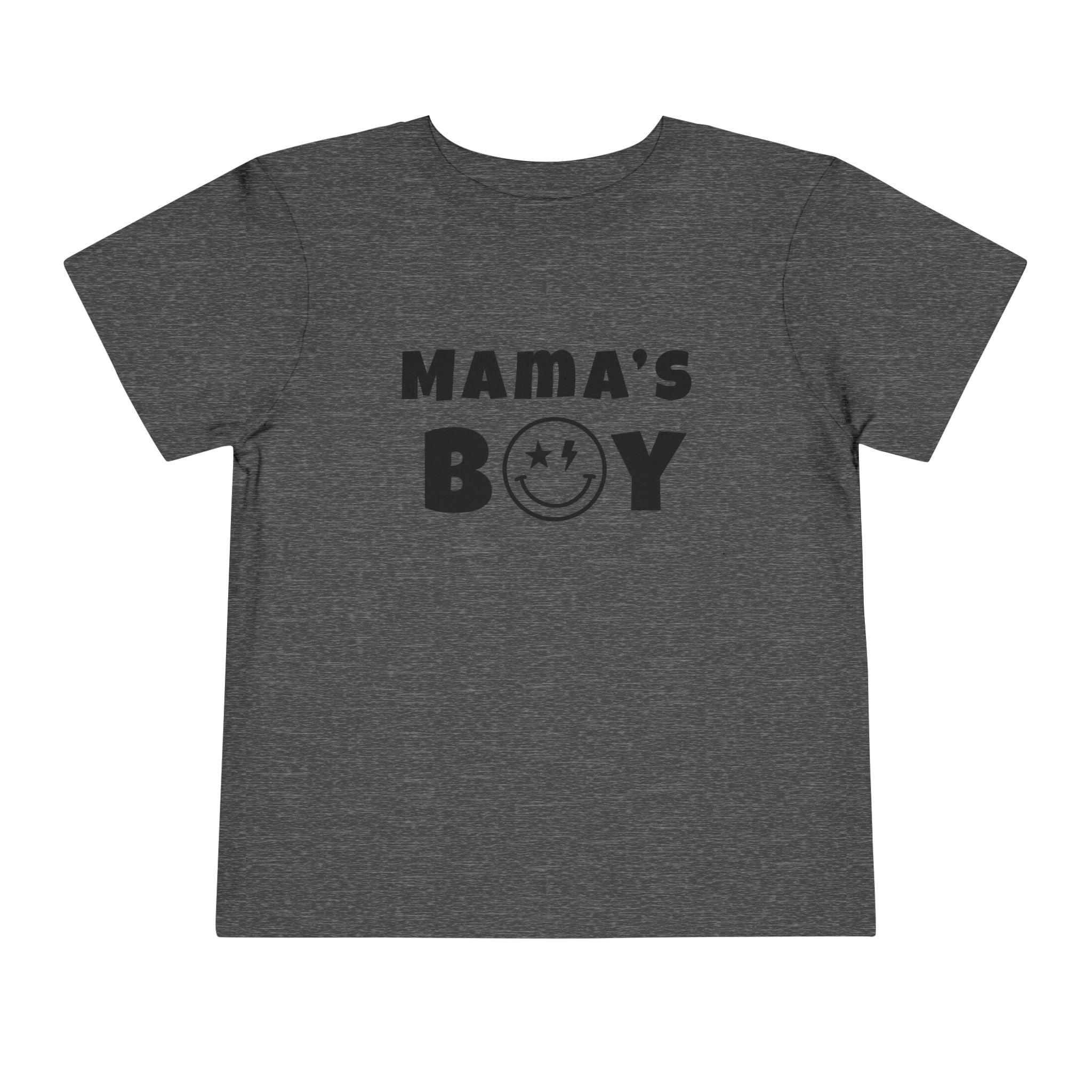Mama's Boy Toddler Tee — Punk Smiley Graphic