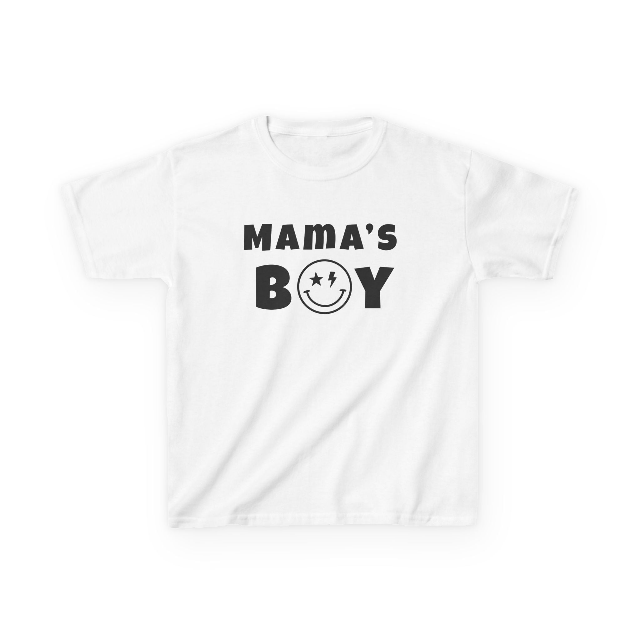 Kids Punk Smiley Tee — “Mama’s Boy” Graphic T-Shirt