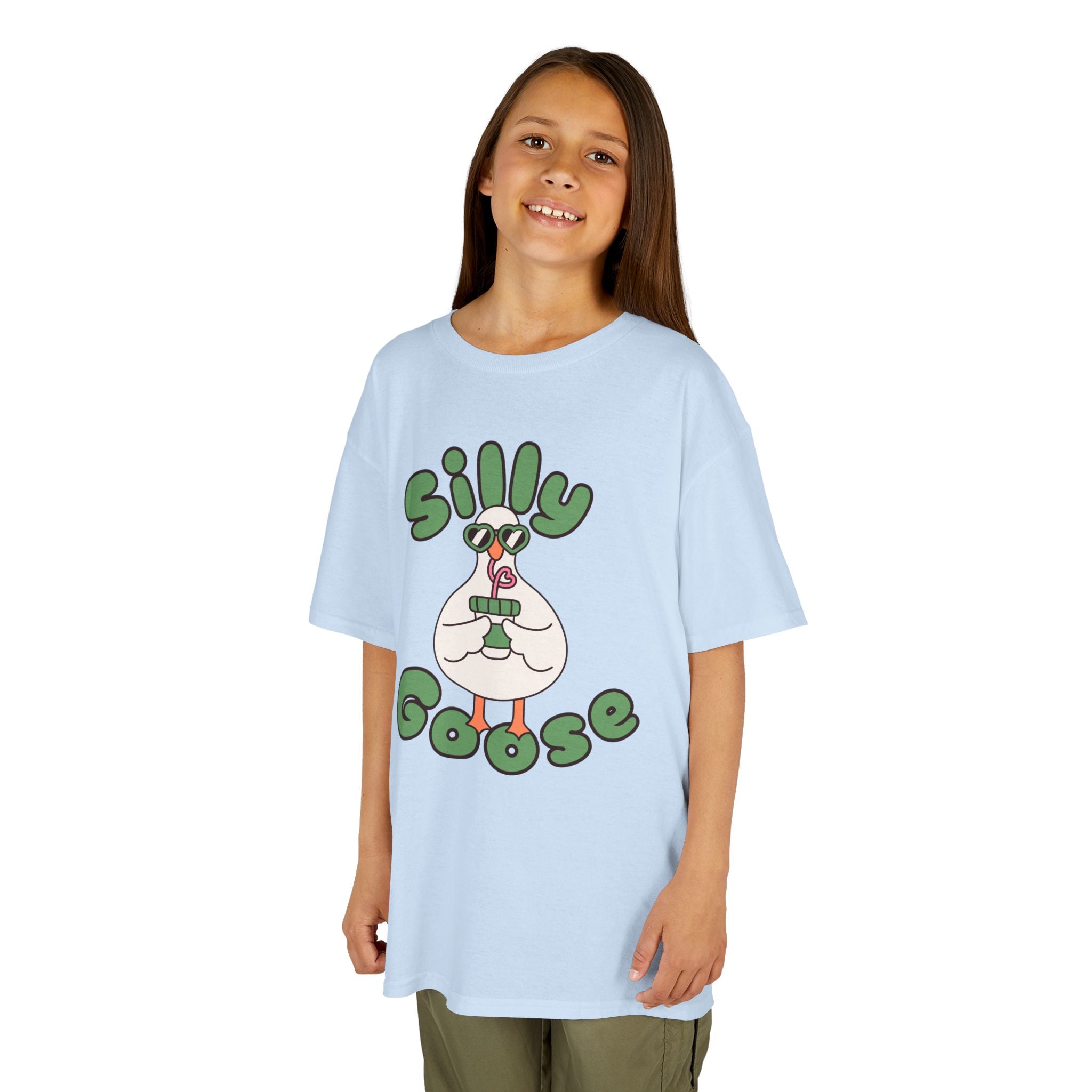 Silly Goose Kids T-Shirt — Cute Cartoon Goose Tee for Children