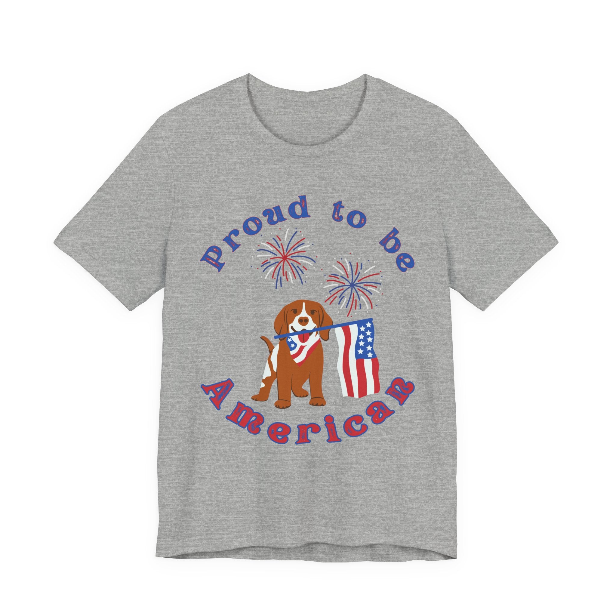 American Flag Dog T-Shirt — Proud to Be American Pet Lover Tee