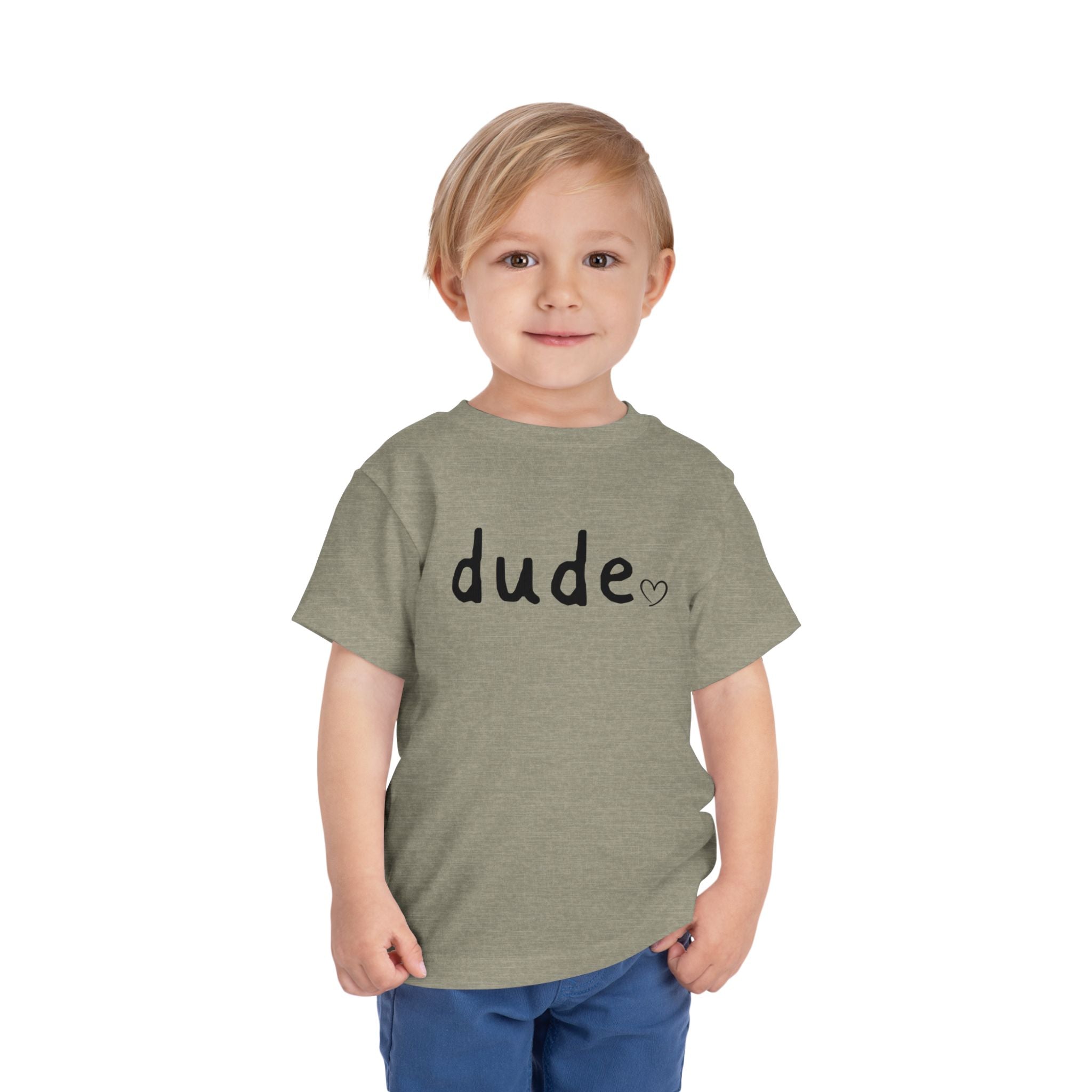 Dude Heart Toddler Tee — Kids' 'Dude' Heart T-Shirt