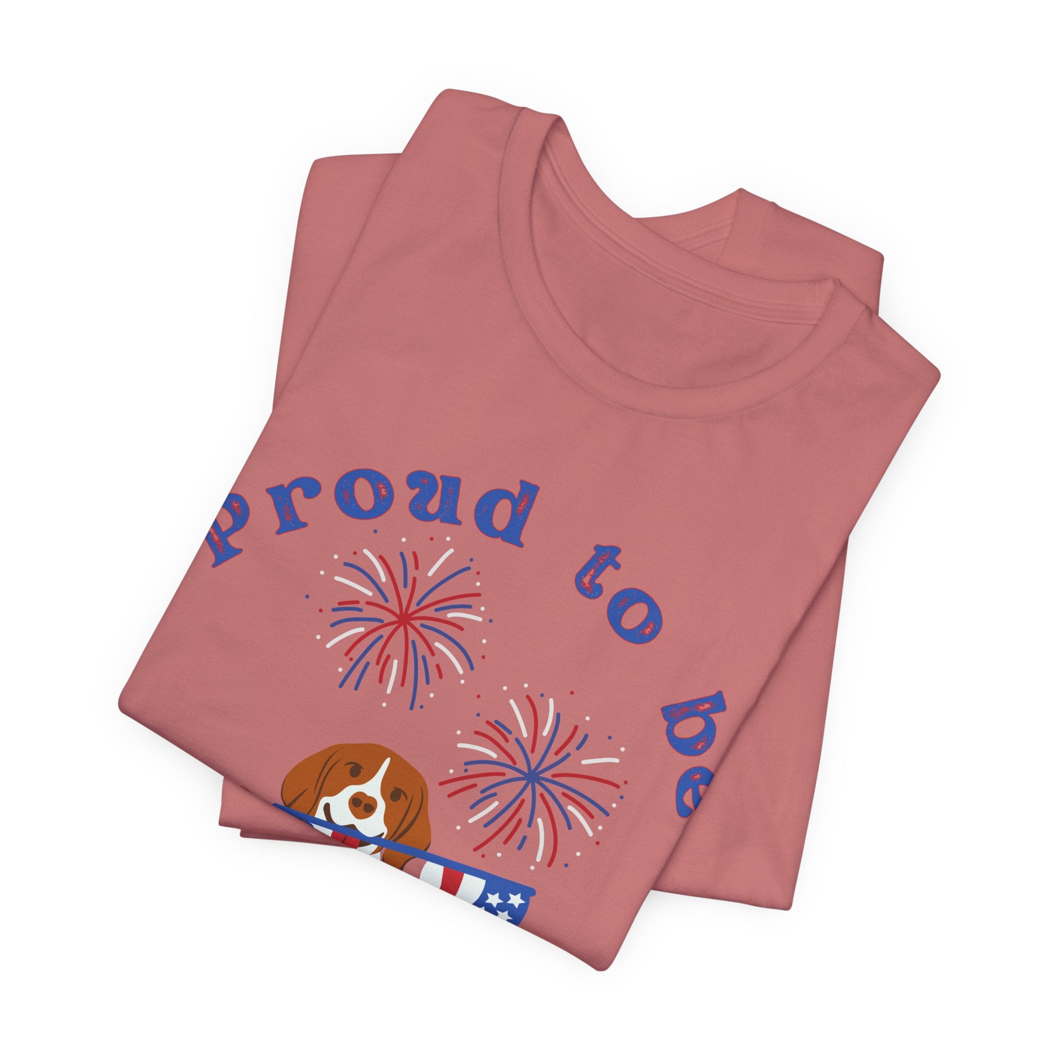 American Flag Dog T-Shirt — Proud to Be American Pet Lover Tee