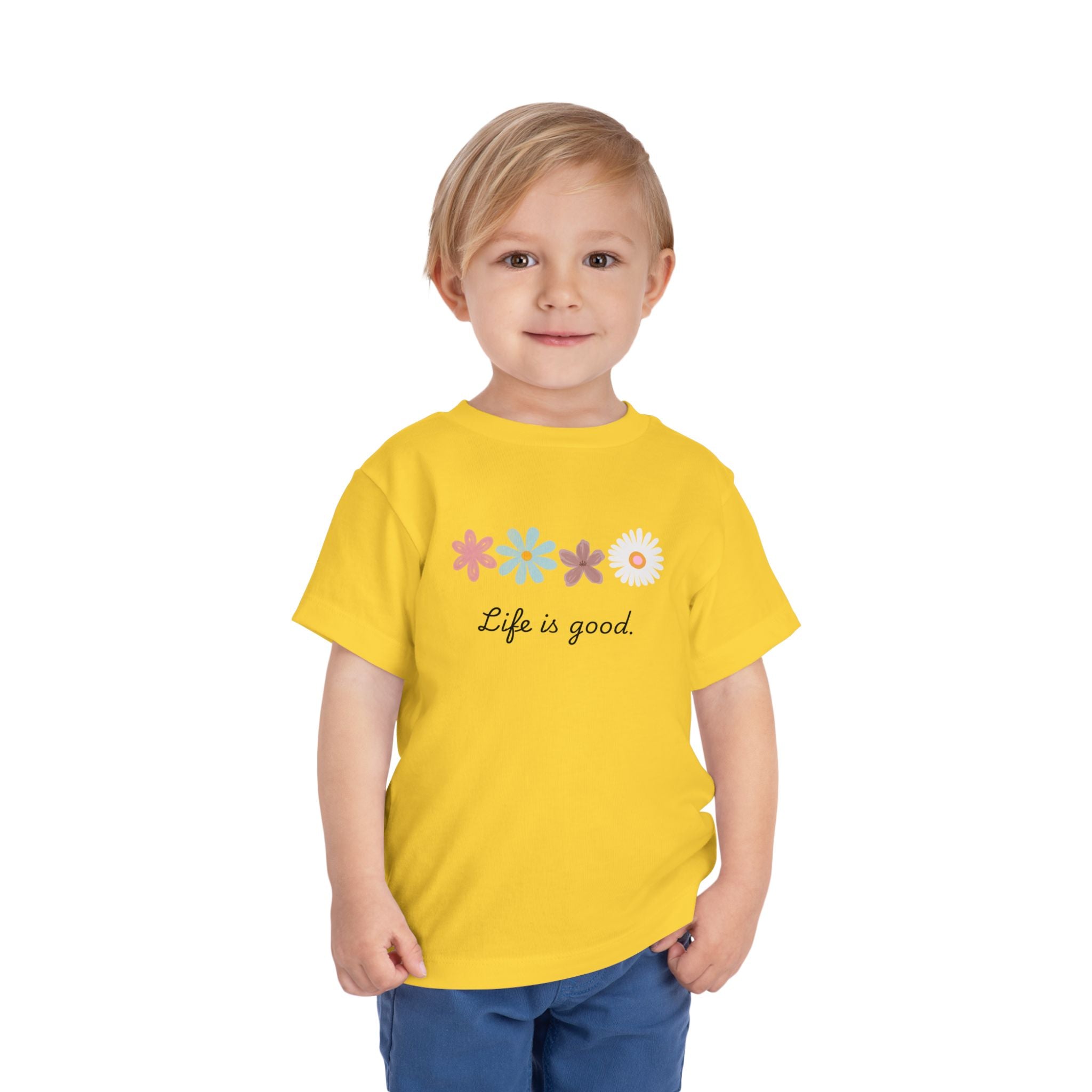 Life Is Good Toddler Tee — Positive Slogan Kids T-Shirt