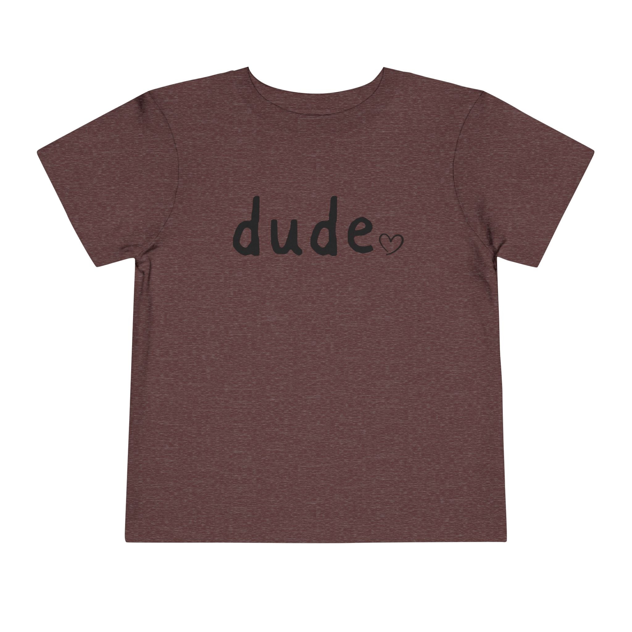 Dude Heart Toddler Tee — Kids' 'Dude' Heart T-Shirt