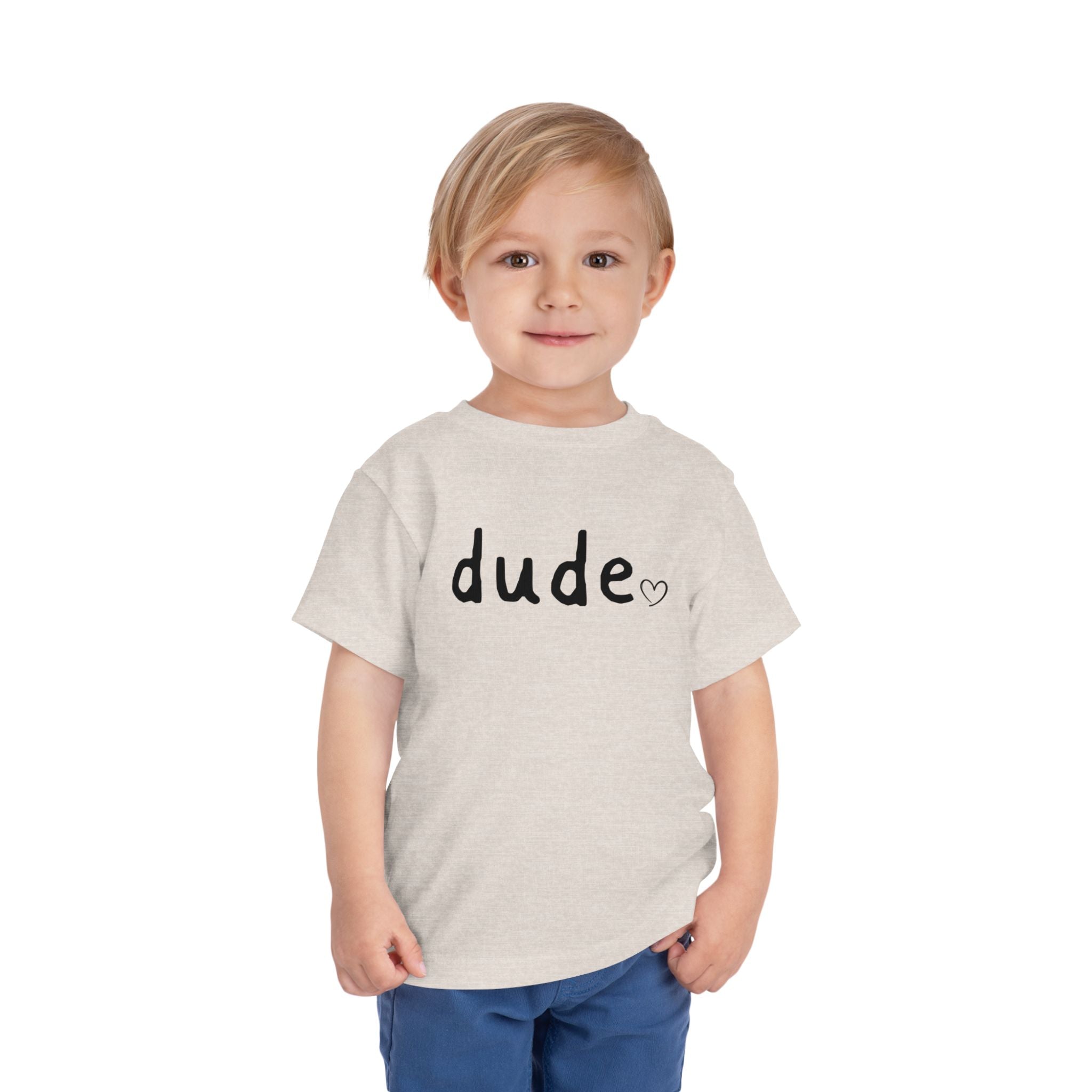Dude Heart Toddler Tee — Kids' 'Dude' Heart T-Shirt