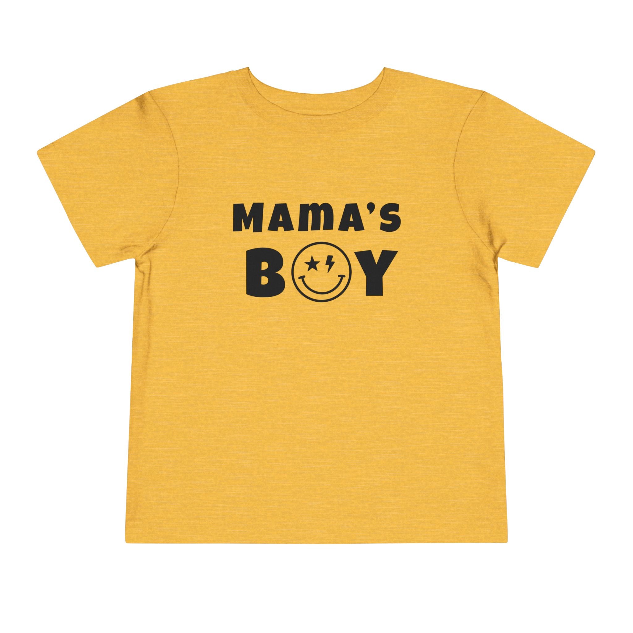 Mama's Boy Toddler Tee — Punk Smiley Graphic