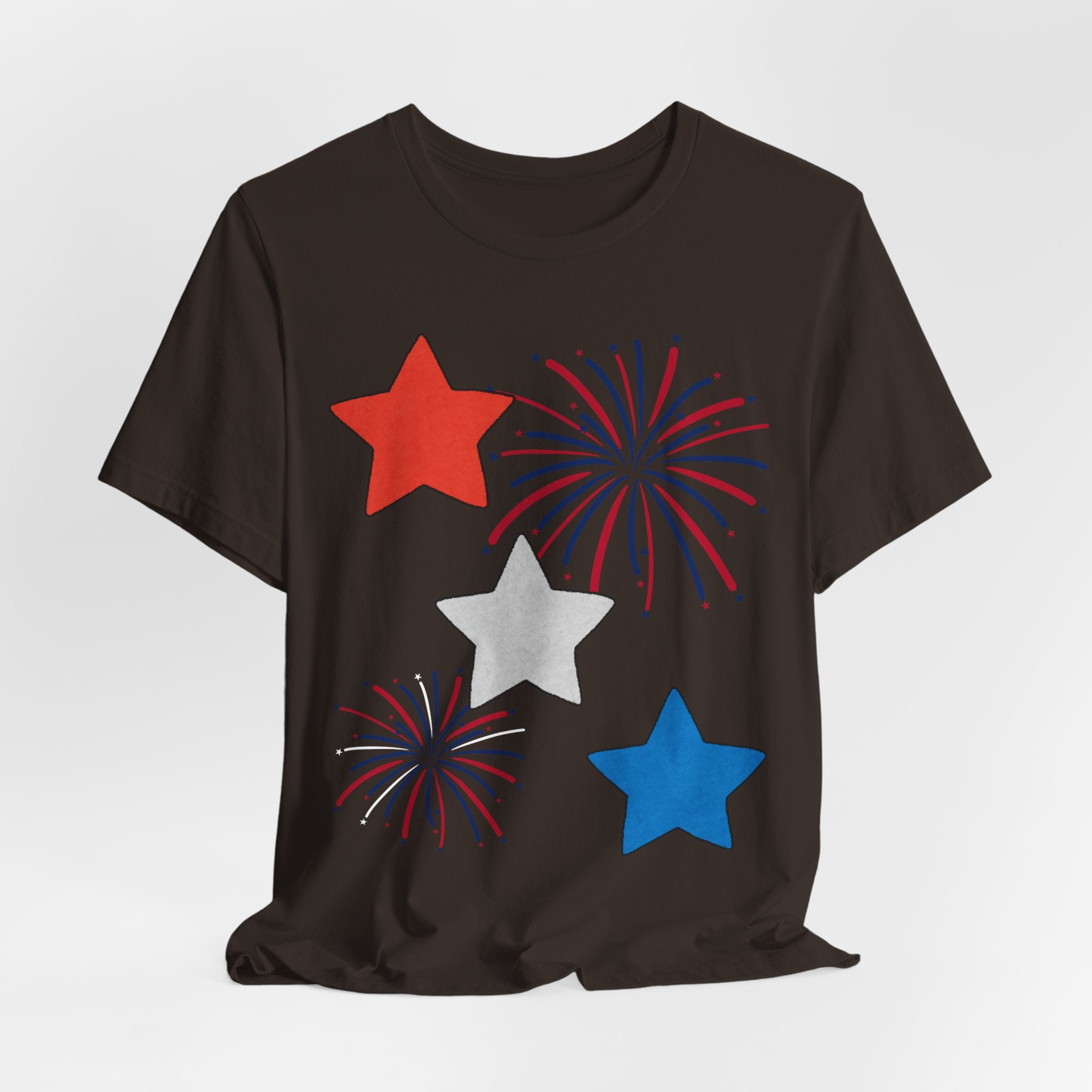 Stars & Fireworks T-Shirt — Patriotic Celebration Tee