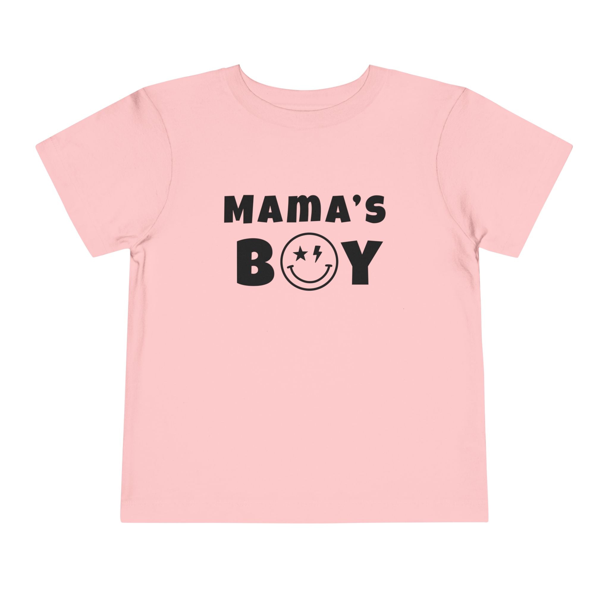 Mama's Boy Toddler Tee — Punk Smiley Graphic