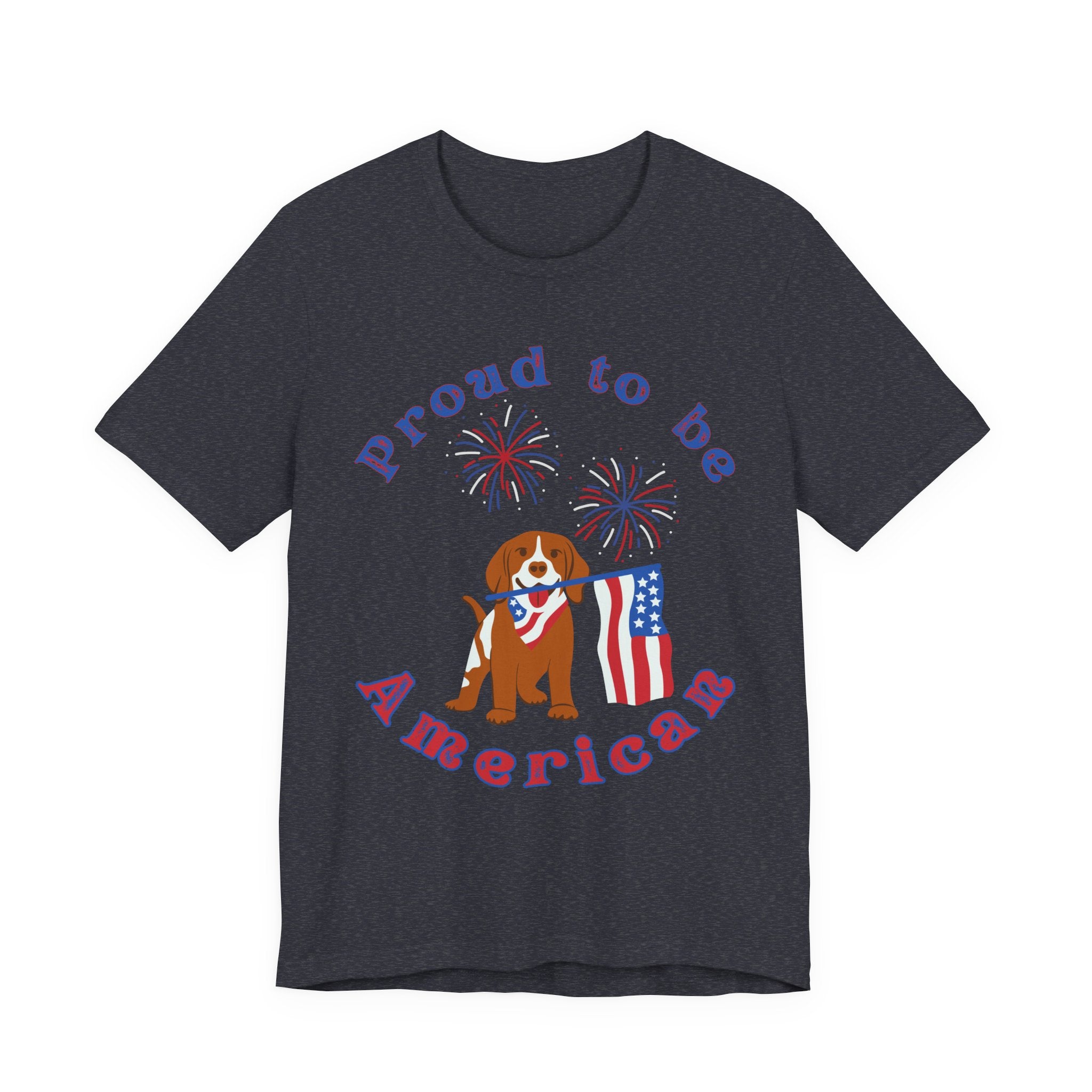 American Flag Dog T-Shirt — Proud to Be American Pet Lover Tee
