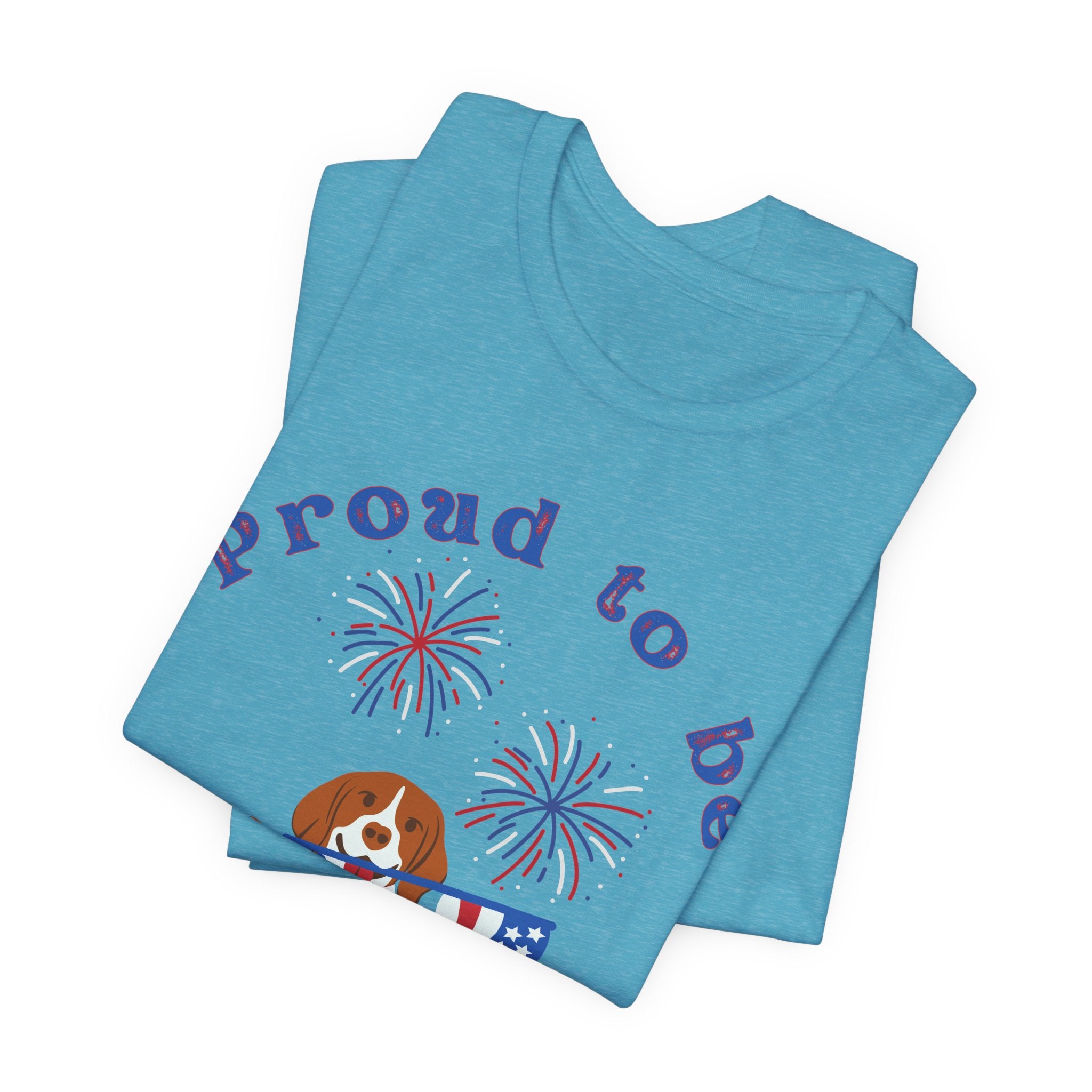 American Flag Dog T-Shirt — Proud to Be American Pet Lover Tee