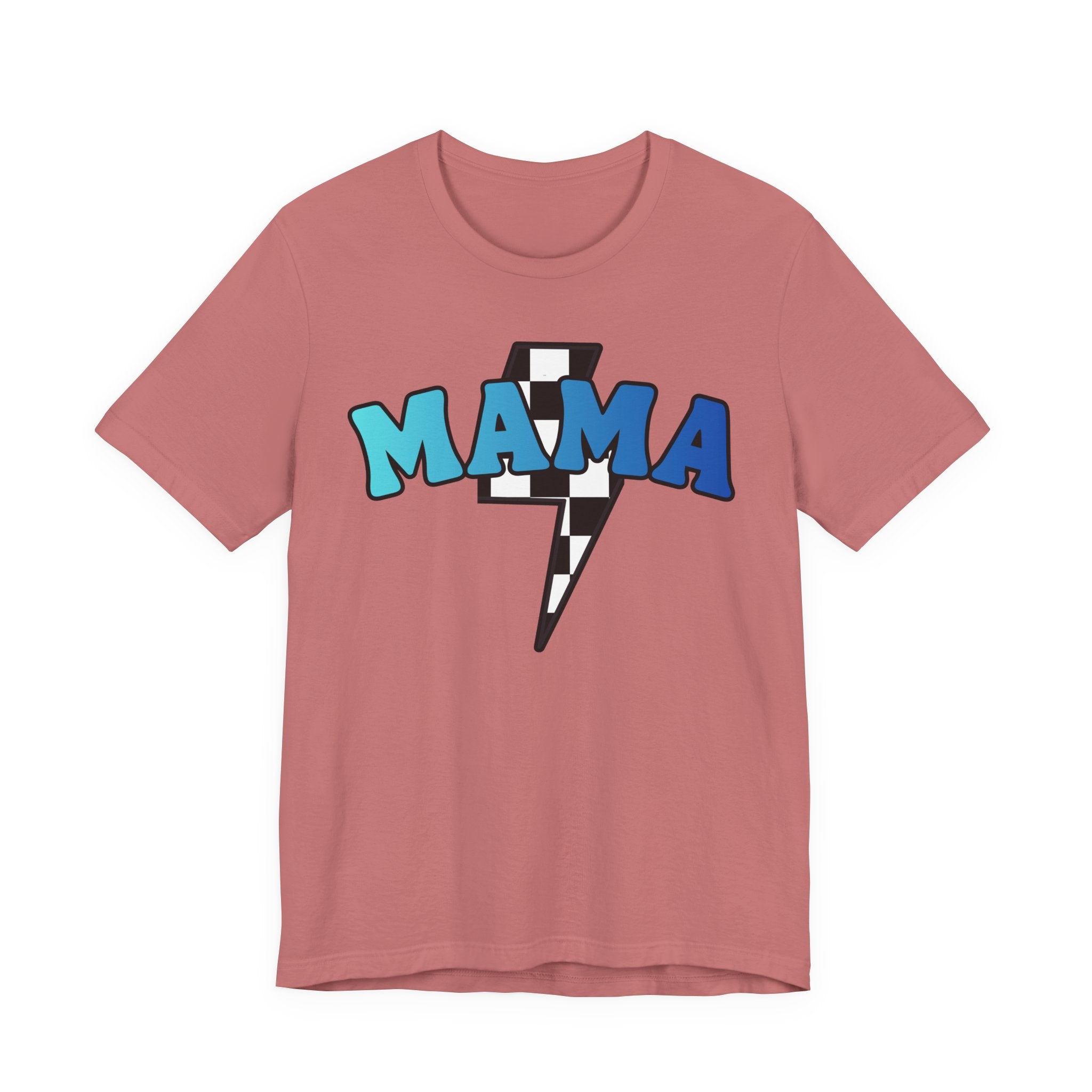 Mama checkered lightning bolt tee