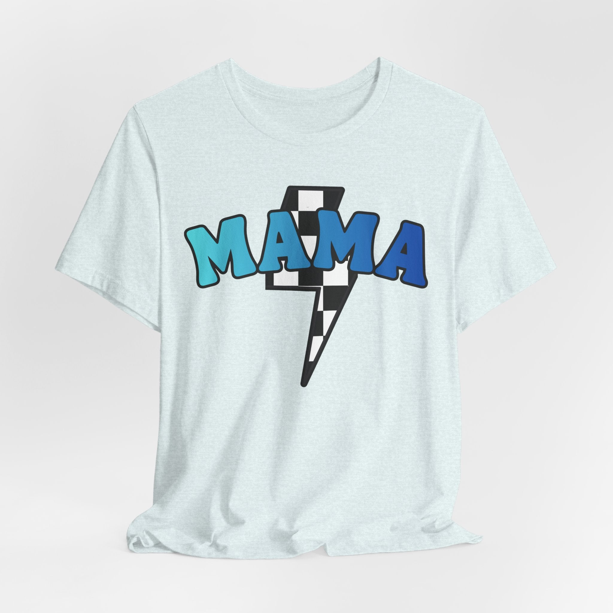 Mama checkered lightning bolt tee