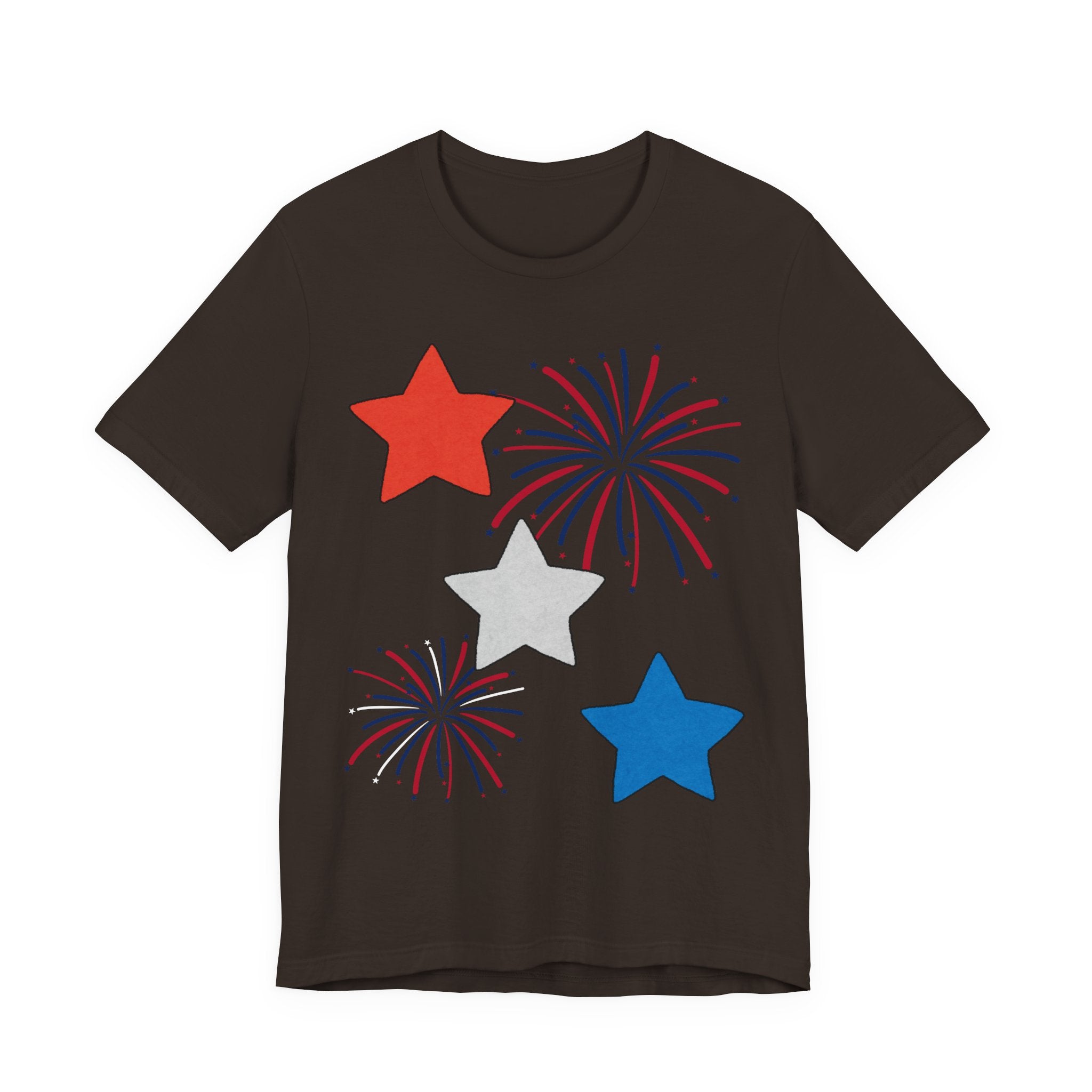 Stars & Fireworks T-Shirt — Patriotic Celebration Tee