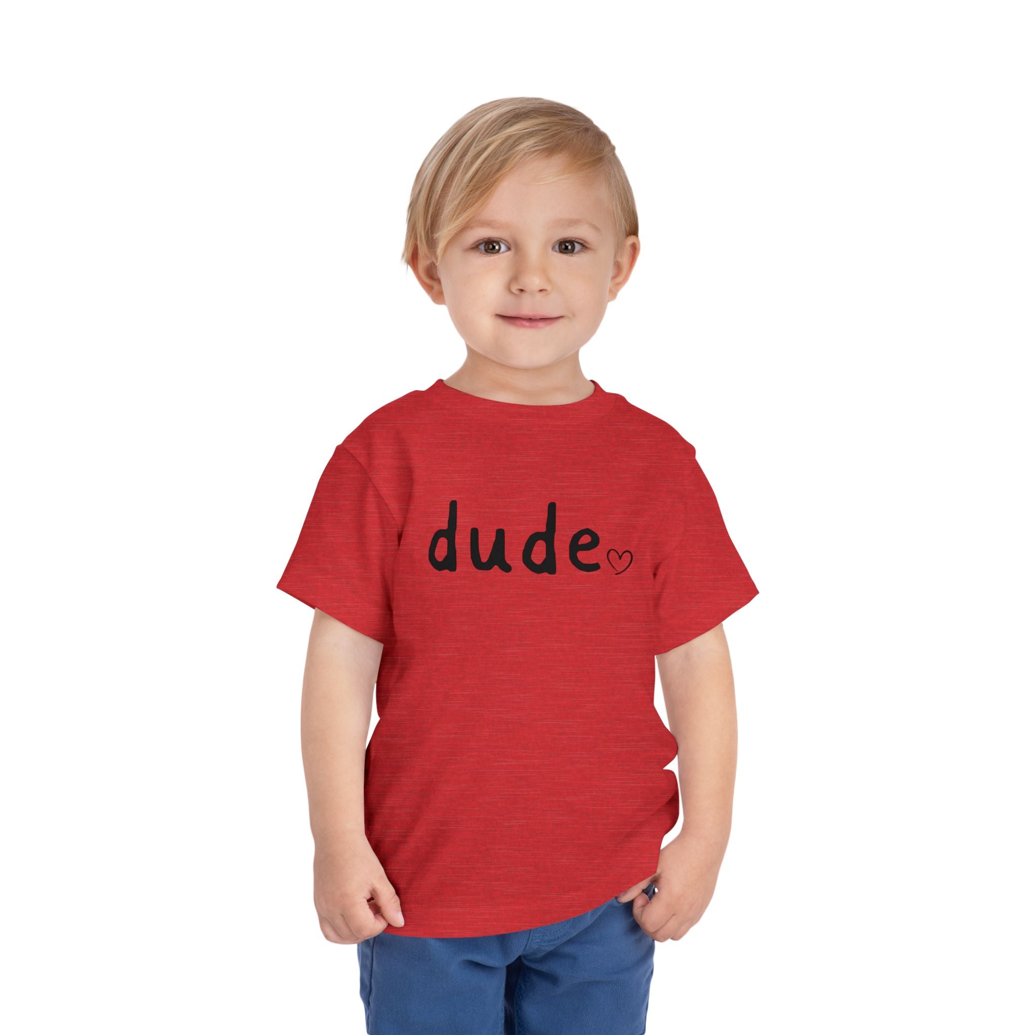 Dude Heart Toddler Tee — Kids' 'Dude' Heart T-Shirt