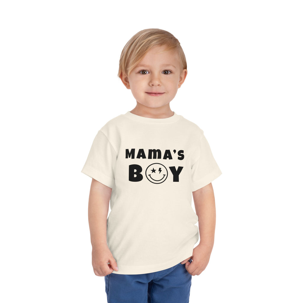 Mama's Boy Toddler Tee — Punk Smiley Graphic