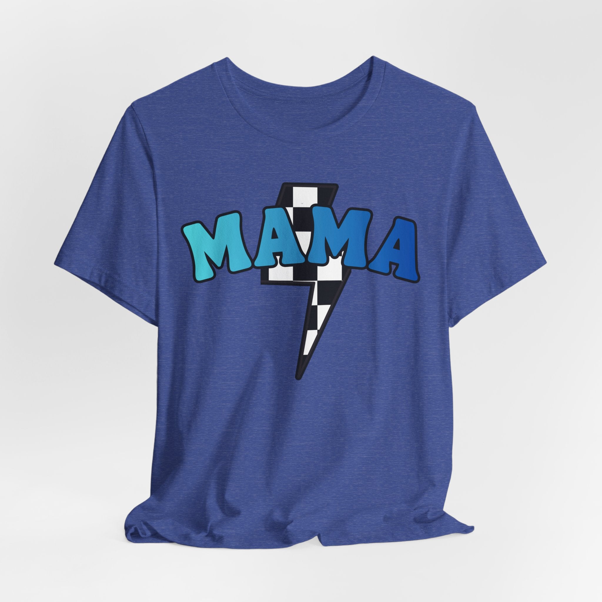 Mama checkered lightning bolt tee
