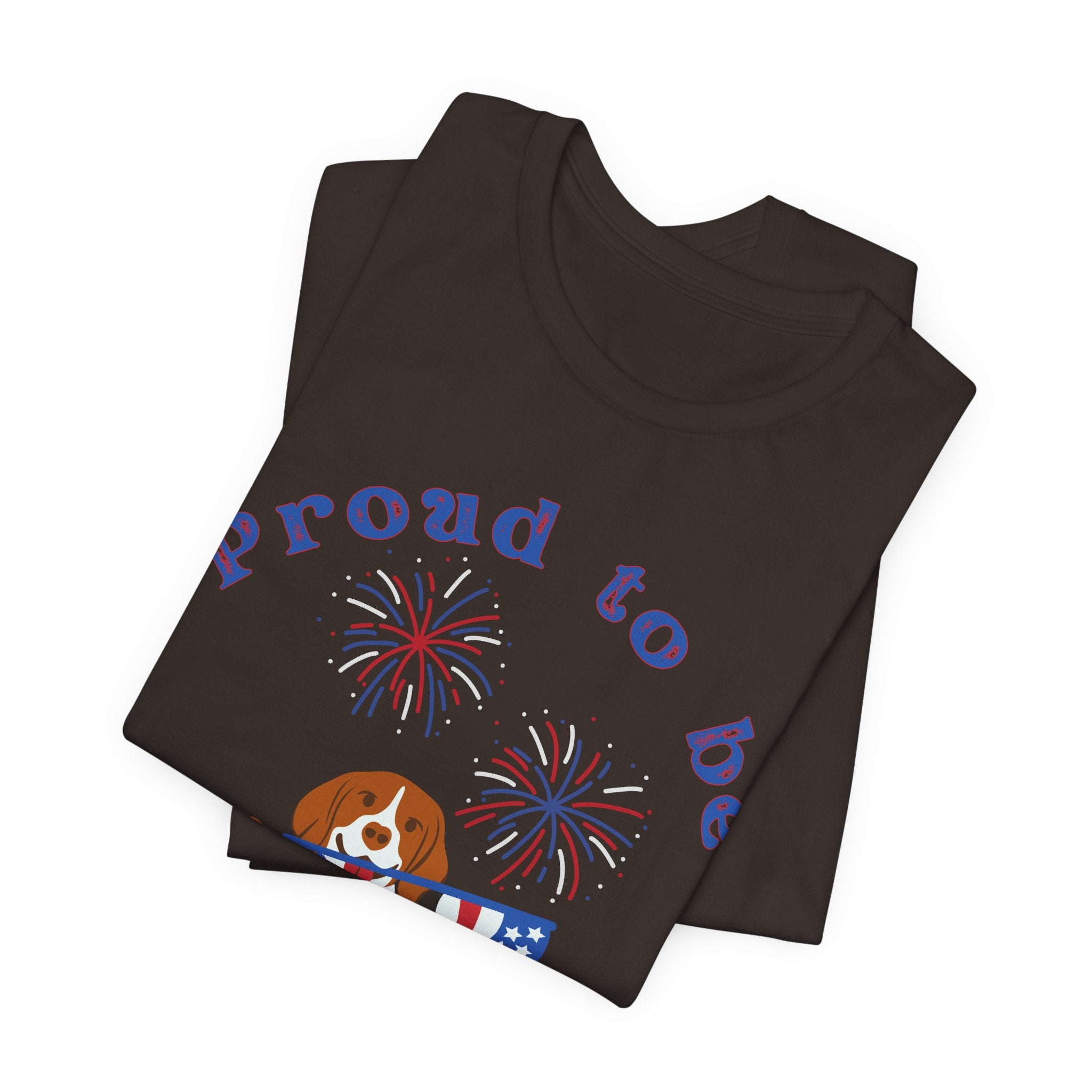 American Flag Dog T-Shirt — Proud to Be American Pet Lover Tee