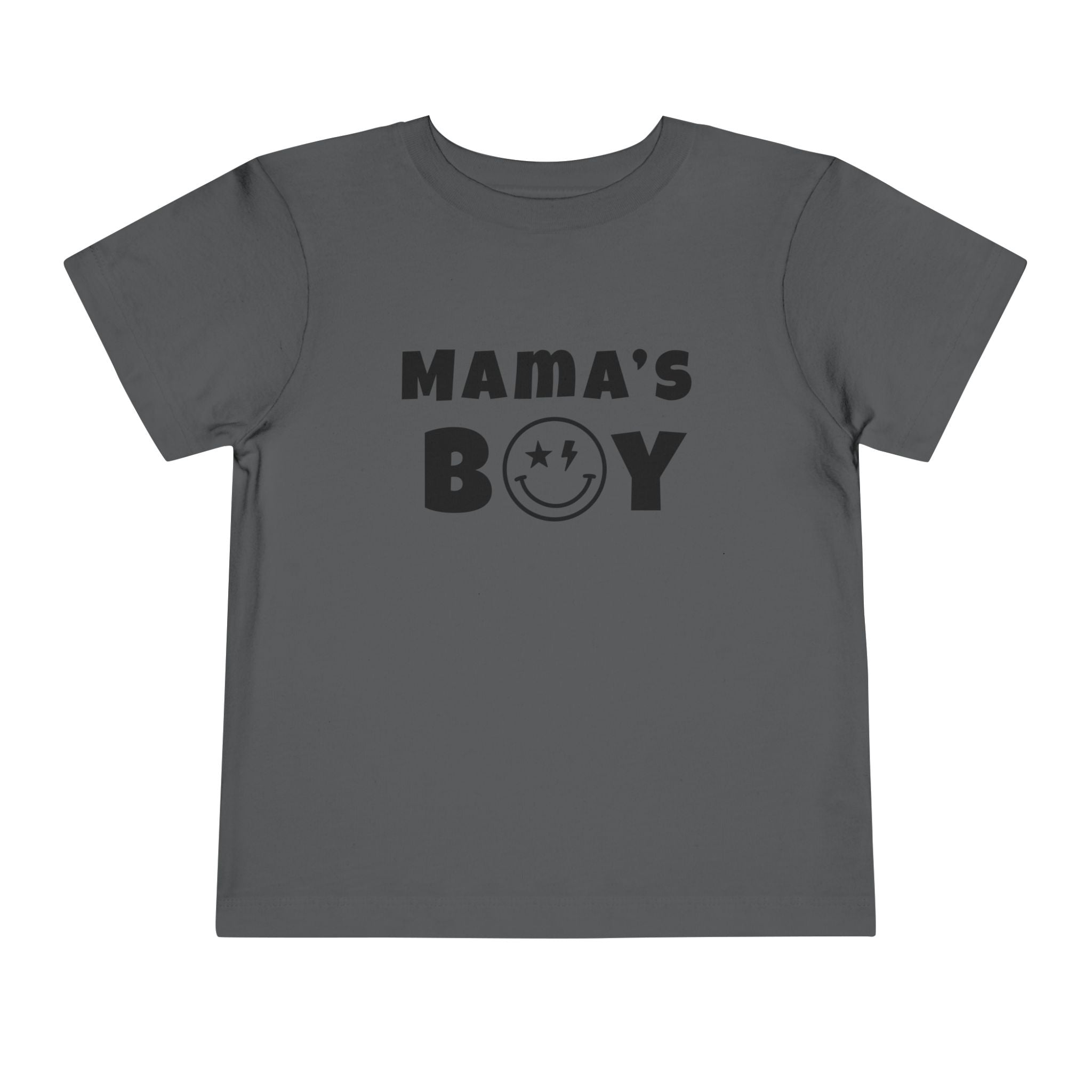 Mama's Boy Toddler Tee — Punk Smiley Graphic
